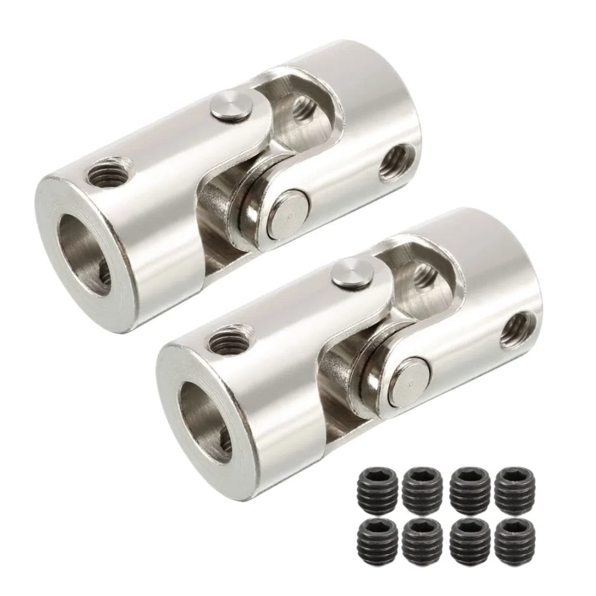Universal Joints 2pcs Junta Universal giratoria 6 mm a 8 mm de 4 mm a 10 mm Gear Died Gear U Conjunta Acoplamiento de Eje de Acoplamiento M3 m4 Hilo for Connecting Model Cars, Model Ships, Robots, et