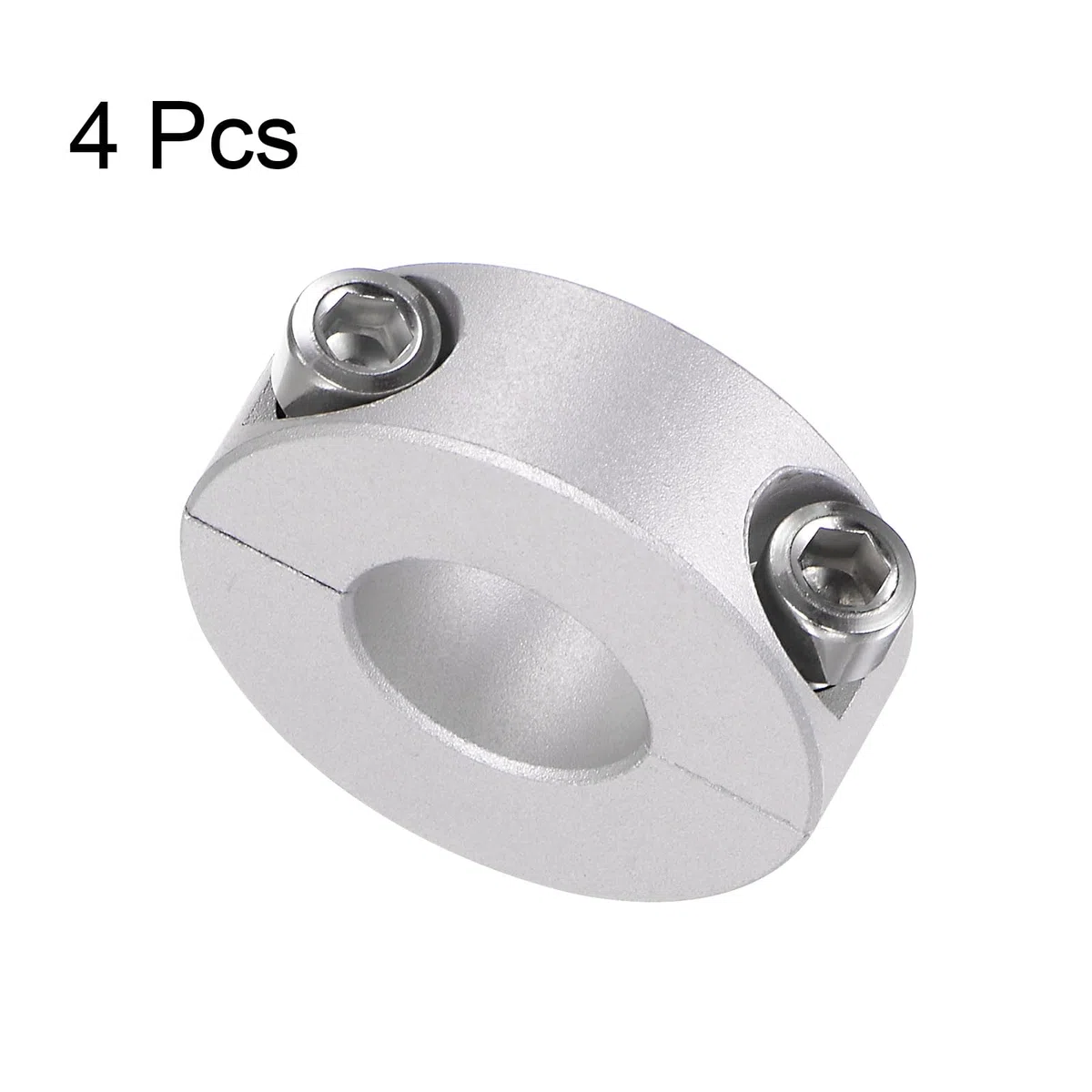 QUARKZMAN 4uds Doble Dividido Collar Eje para Eje 16mm Tornillos Abrazaderas Colocar Collares, 35mm OD, 12mm Ancho, para Topes, Posición, Sujeción Poleas Temporalizadoras, Anodización