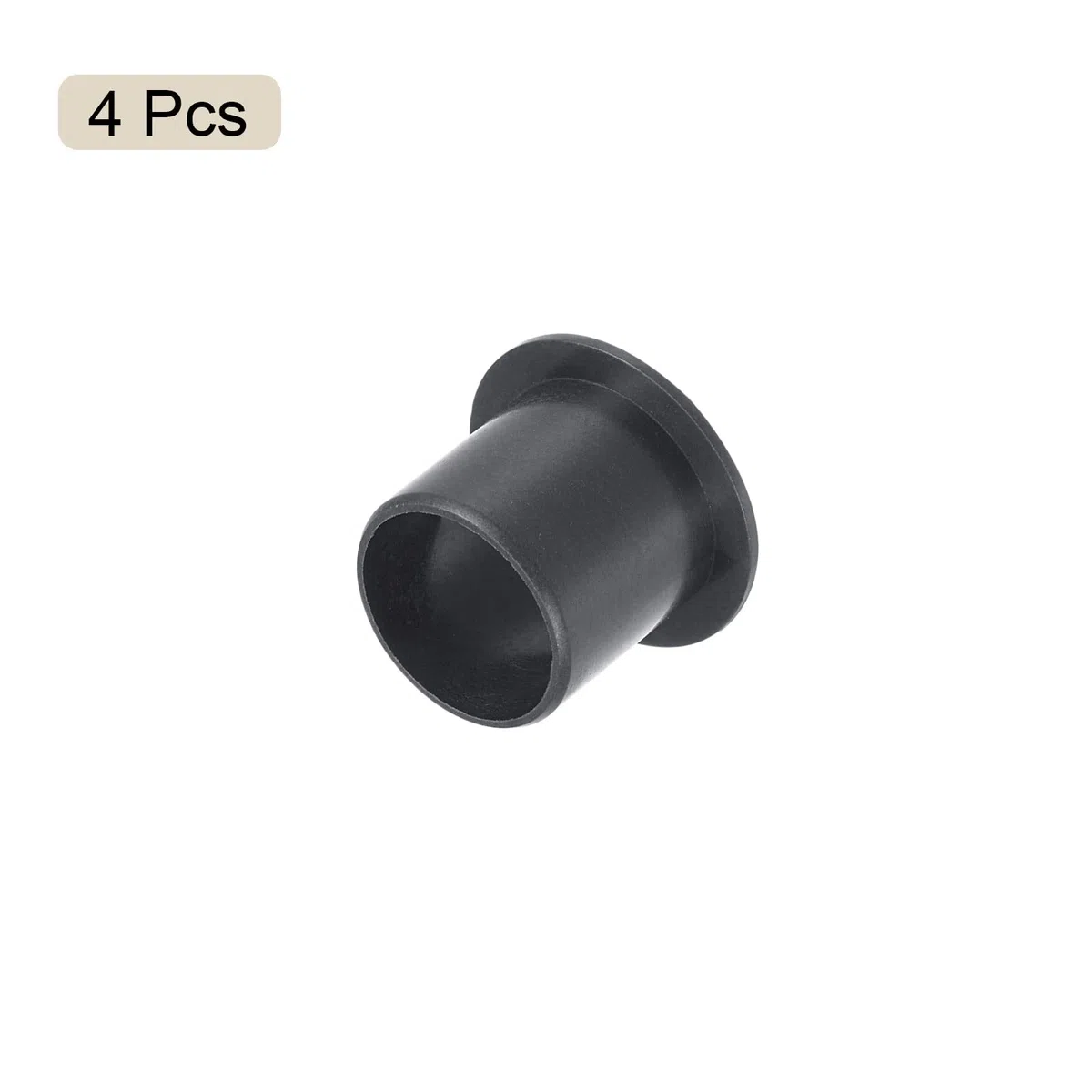 sourcing map Brida Manga Rodamientos 15mm Interior Diámetro 17mm OD 17mm Longitud POM Envuelto Aceite Sin Bujes Negro 4uds