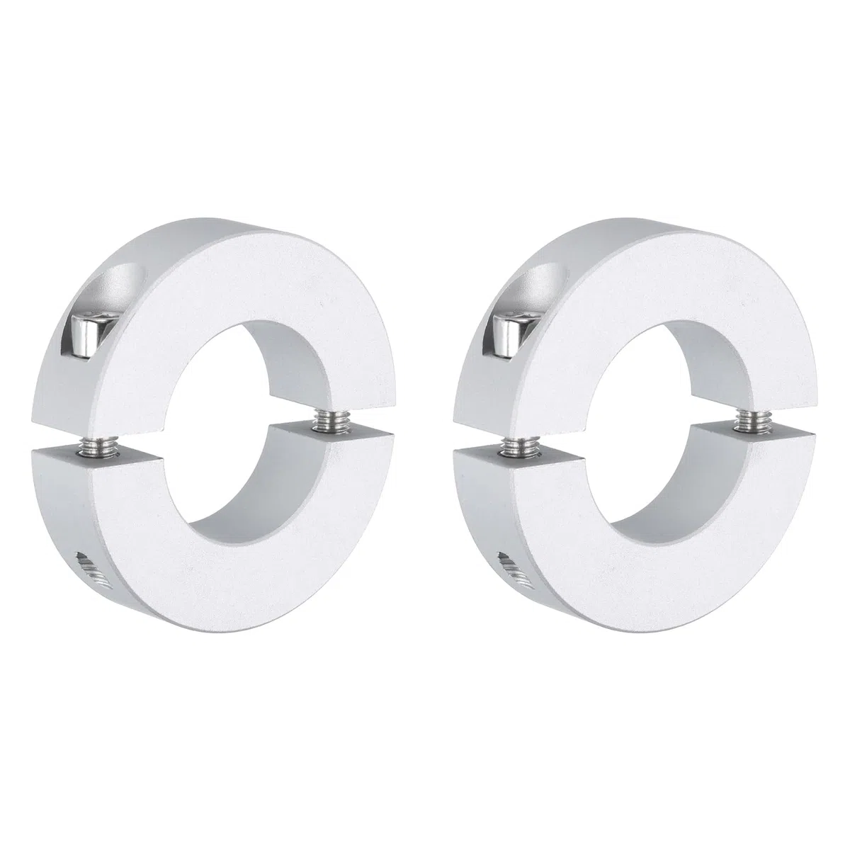 QUARKZMAN 2 Piezas de Collar Dividido Individual para Eje de 32mm de Diámetro Interior, Abrazadera de Sujeción de Dos Pieza, 60mm de Diámetro Exterior, 15mm de Grosor de Aleación de Aluminio
