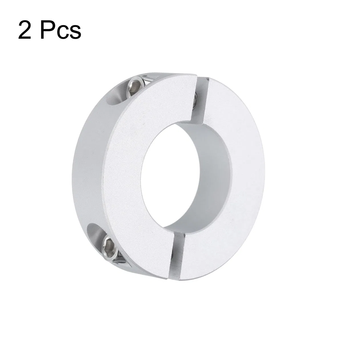 QUARKZMAN 2 Piezas de Collar Dividido Individual para Eje de 32mm de Diámetro Interior, Abrazadera de Sujeción de Dos Pieza, 60mm de Diámetro Exterior, 15mm de Grosor de Aleación de Aluminio