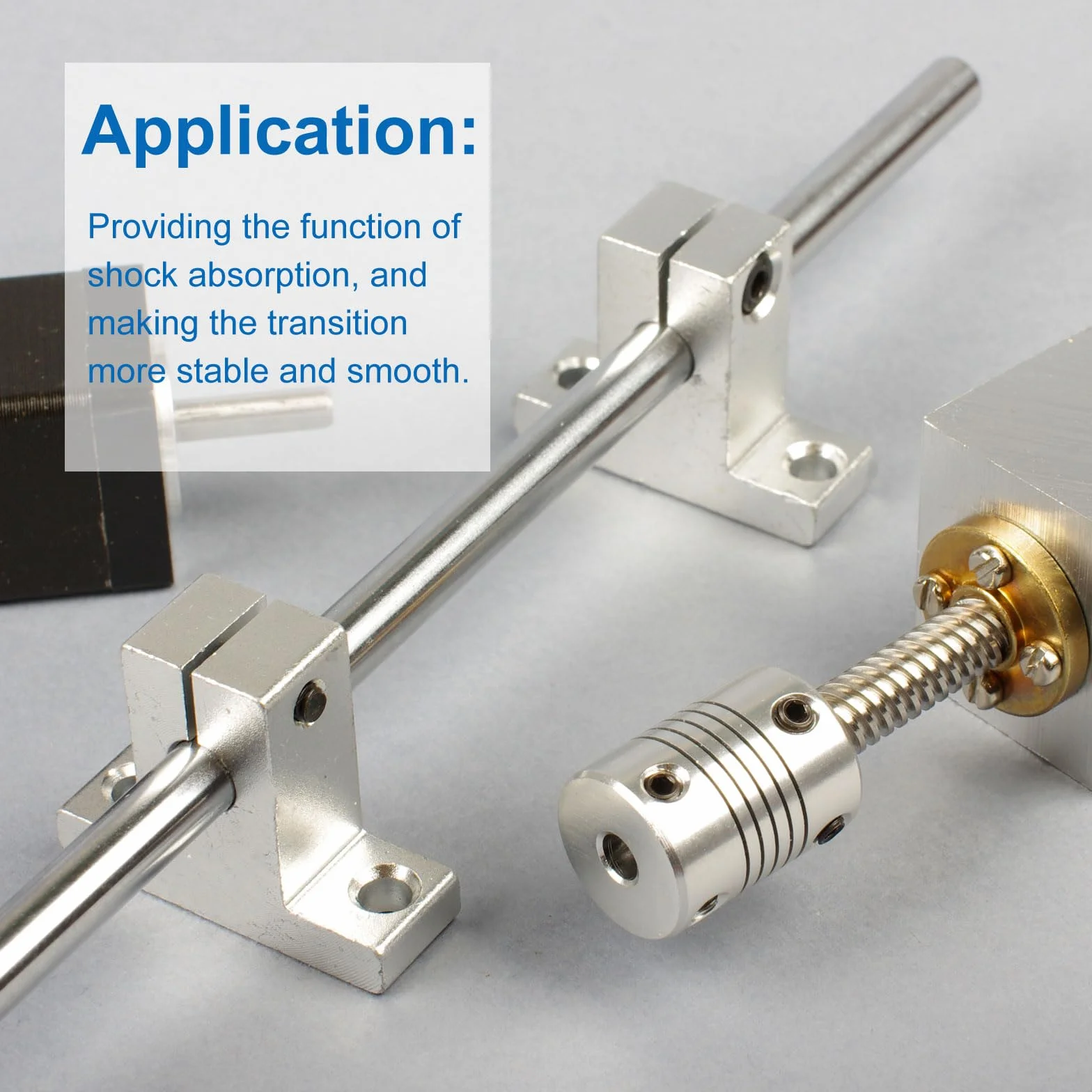 DMiotech 4 Paquete 10mm Brida Acoplamiento Conector Rígido Guía Eje Soporte Acoplador Eje Acoplamiento con M2 Hexagonal Llave y Tornillos para Bricolaje RC Modelo Motores