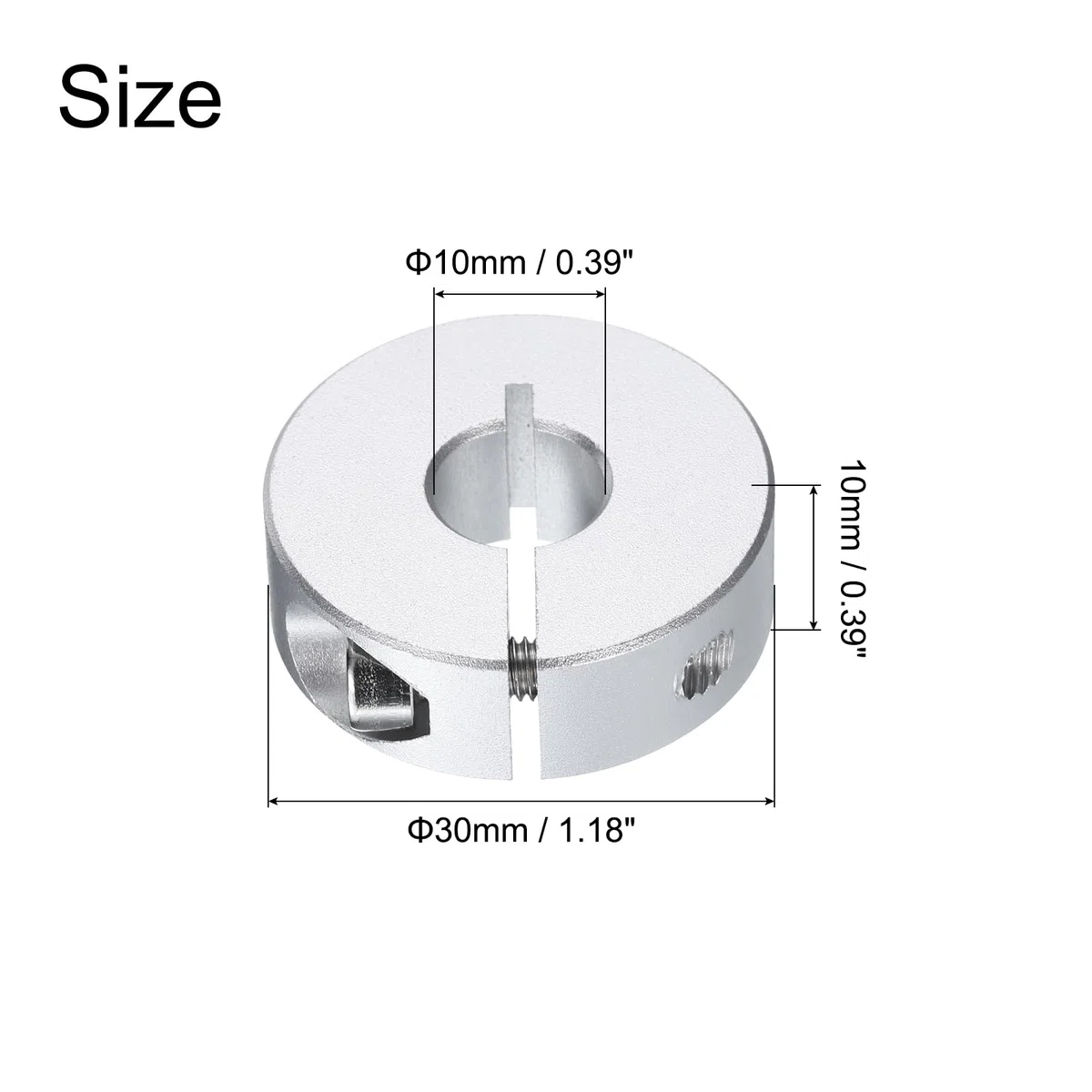 QUARKZMAN 10 Piezas de Collar de Eje Dividido con Abrazadera Individual de 10 mm de Diámetro Interior, Collar de Sujeción de Una Pieza, 30 mm de Diámetro Exterior, 10 mm de Grosor