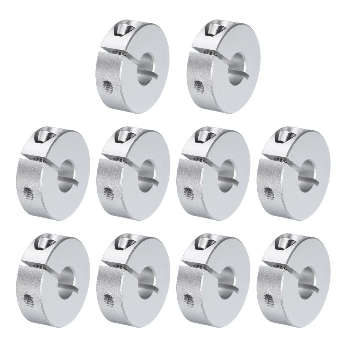 QUARKZMAN 10 Piezas de Collar de Eje Dividido con Abrazadera Individual de 10 mm de Diámetro Interior, Collar de Sujeción de Una Pieza, 30 mm de Diámetro Exterior, 10 mm de Grosor
