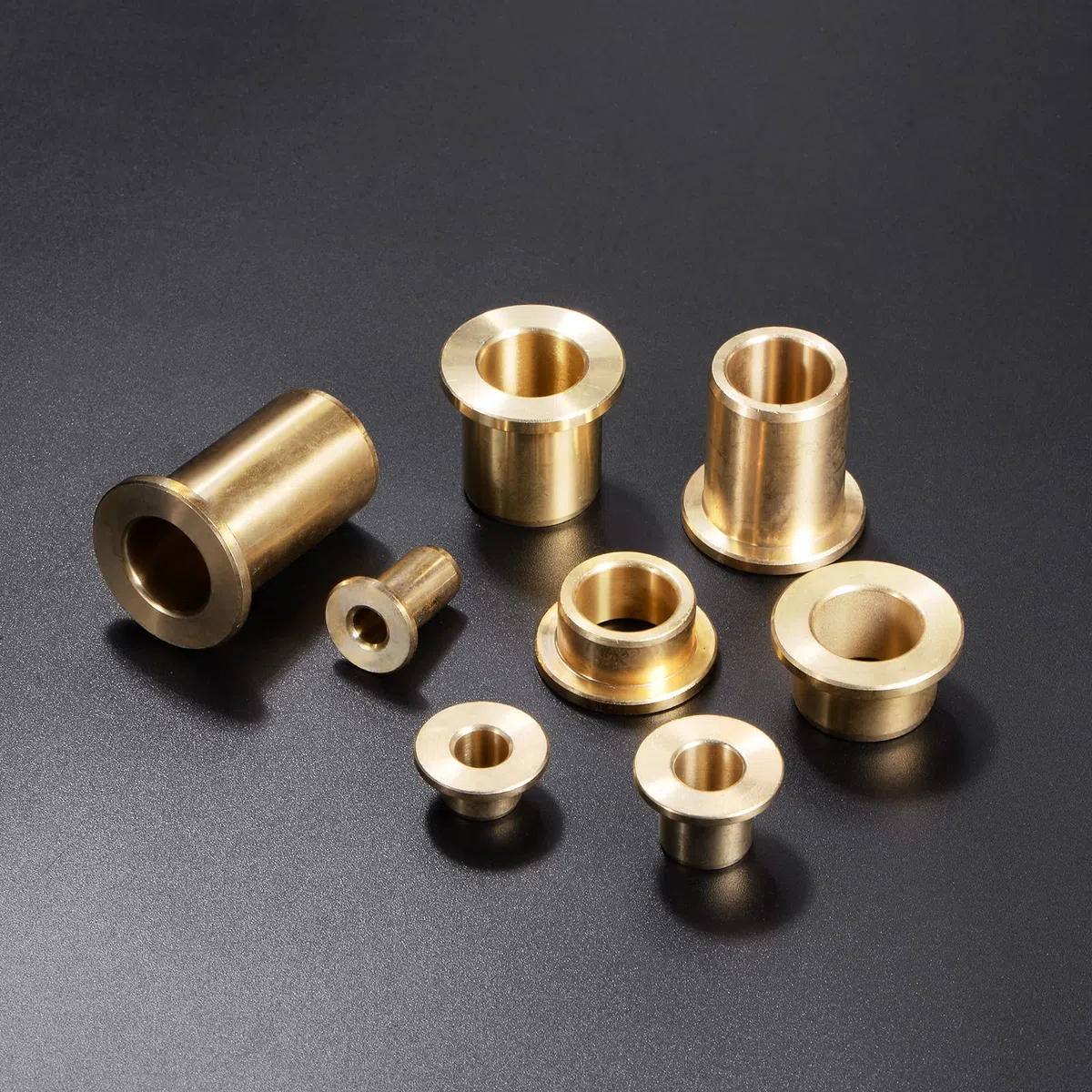 QUARKZMAN 2uds Brida Cojinete Manguito 16mm Interior Diámetro 22mm OD 20mm Longitud 3mm Brida Grosor Bronce Buje Autolubricantes Bujes Manguito para Industriales Equipos