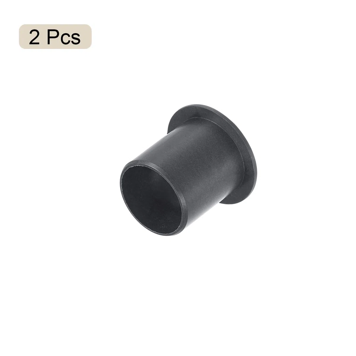 sourcing map Brida Manga Rodamientos 16mm Interior Diámetro 18mm OD 21mm Longitud POM Envuelto Aceite Sin Bujes Negro 2uds