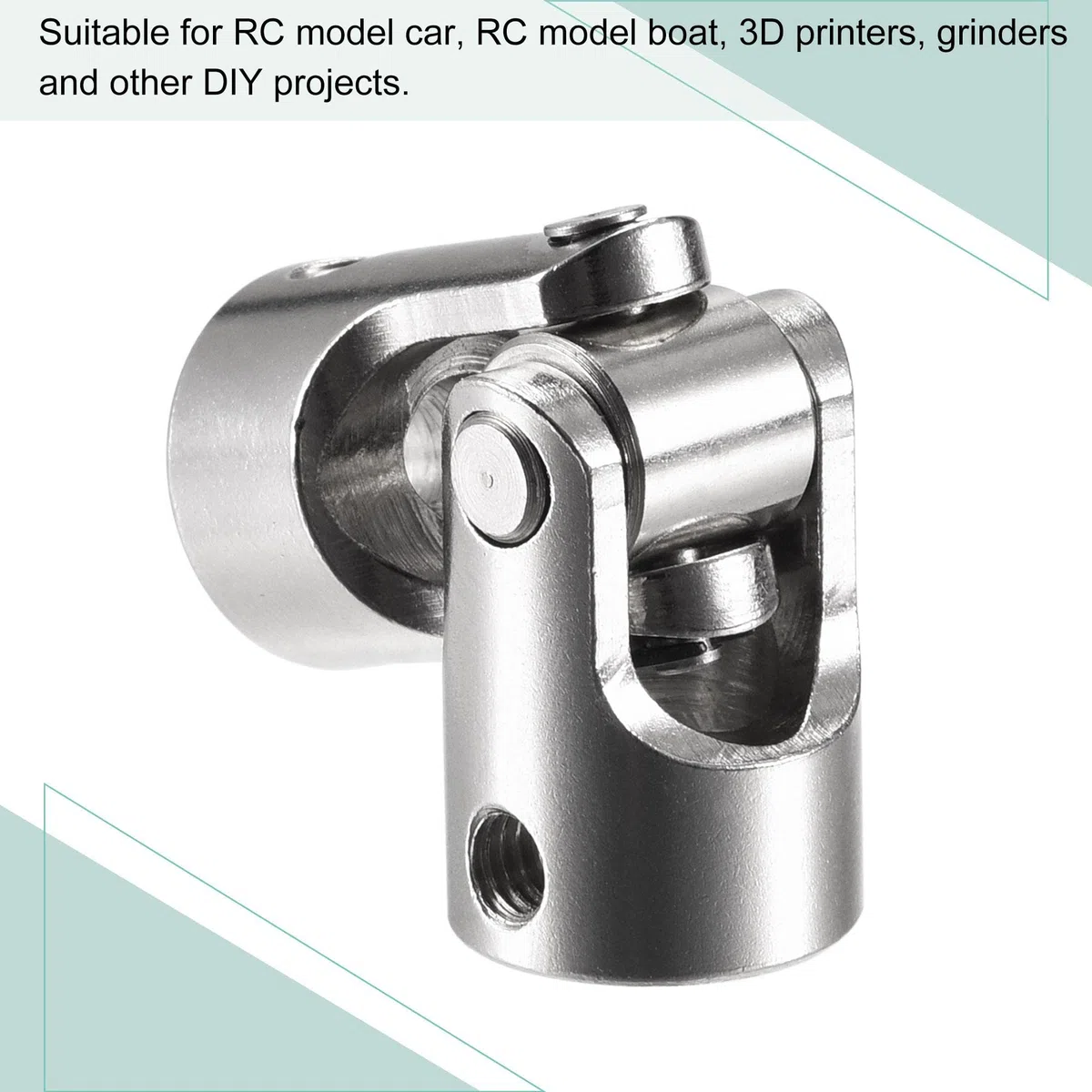 sourcing map 6mm A 8mm Interior Diámetro Giratorio Universal Junta Eje Acoplamiento L35 X D14 con Tornillos y Llave para RC Modelo Paquete de 2