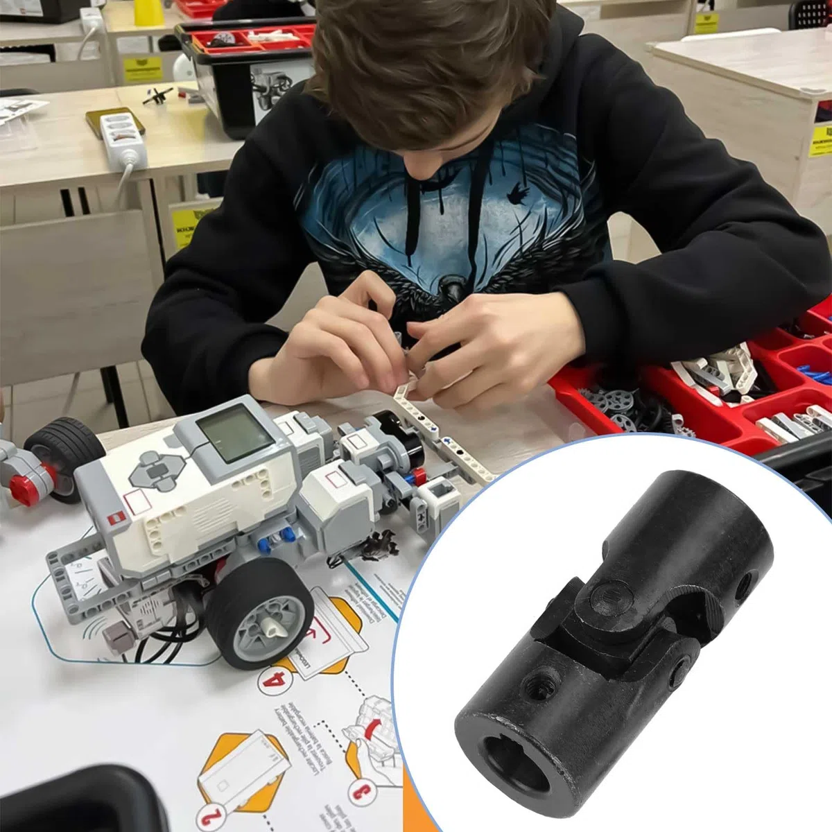 mumisuto Acoplador Junta Universal, 16×32×70 mm Conector Universal de Cardán de Junta, Junta de Acoplamiento de Eje, para Conectar Modelos de Automóviles, Modelos de Barcos, Robot