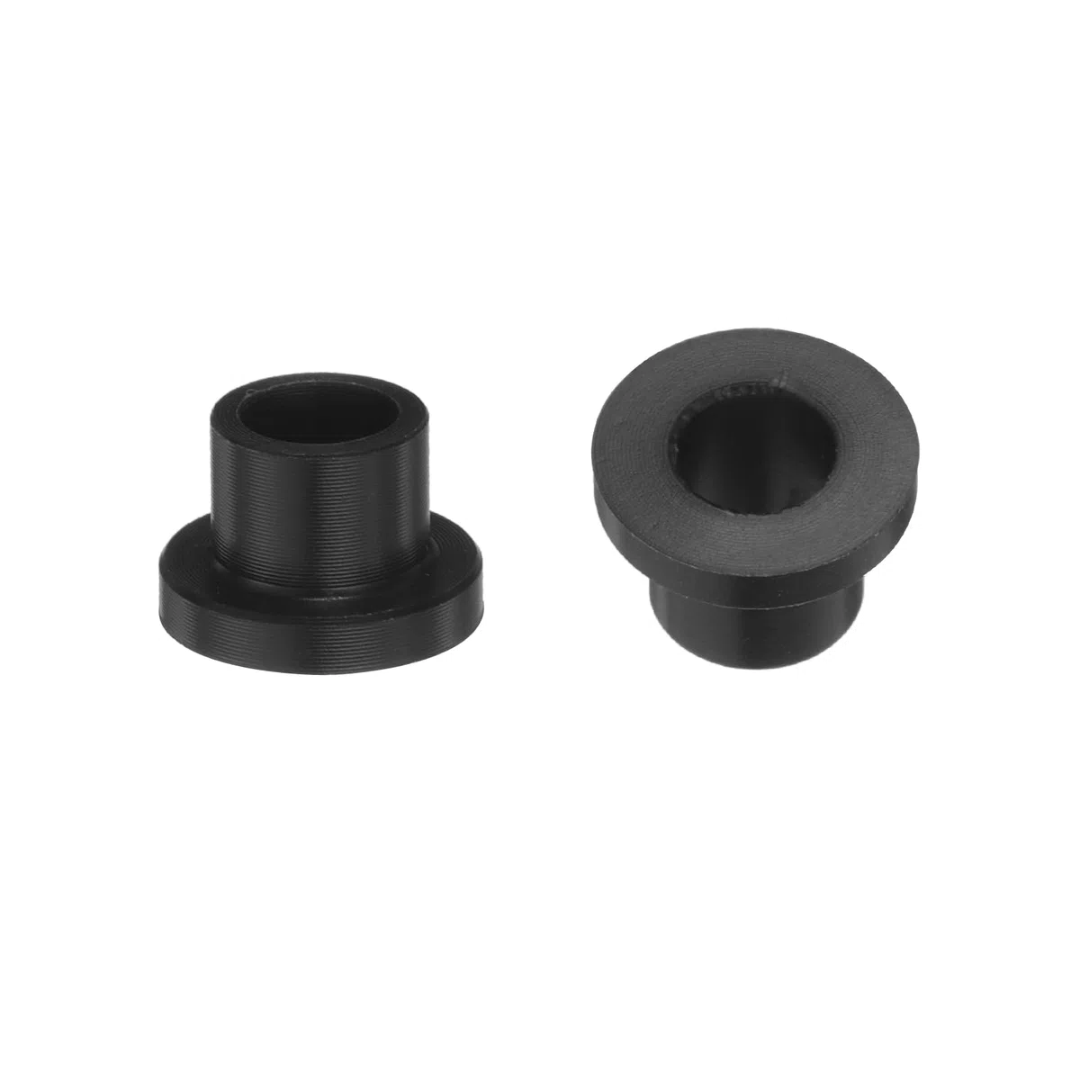 sourcing map 8 cojinetes de plástico con brida de 5 mm de diámetro x 7 mm de diámetro exterior x 7 mm de longitud, bujes POM negros