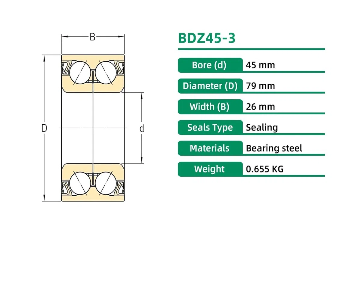 BDZ45-3 45X79X26 DAC45790026 cojinete de cubo cojinete de coche cojinete de rueda cubo de coche