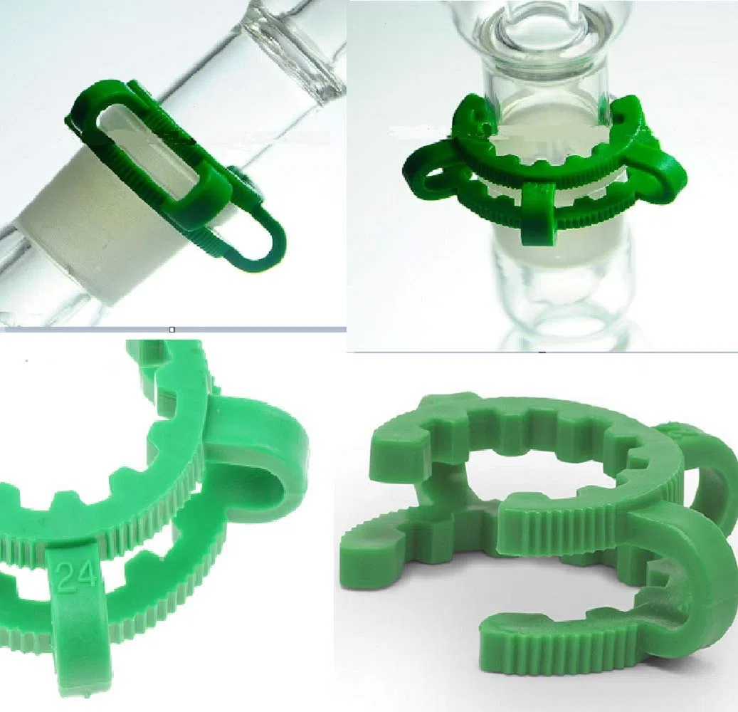 12 piezas Keck Clips Ground Joints #24, Standard Taper POM para articulaciones 24/29 y 24/40