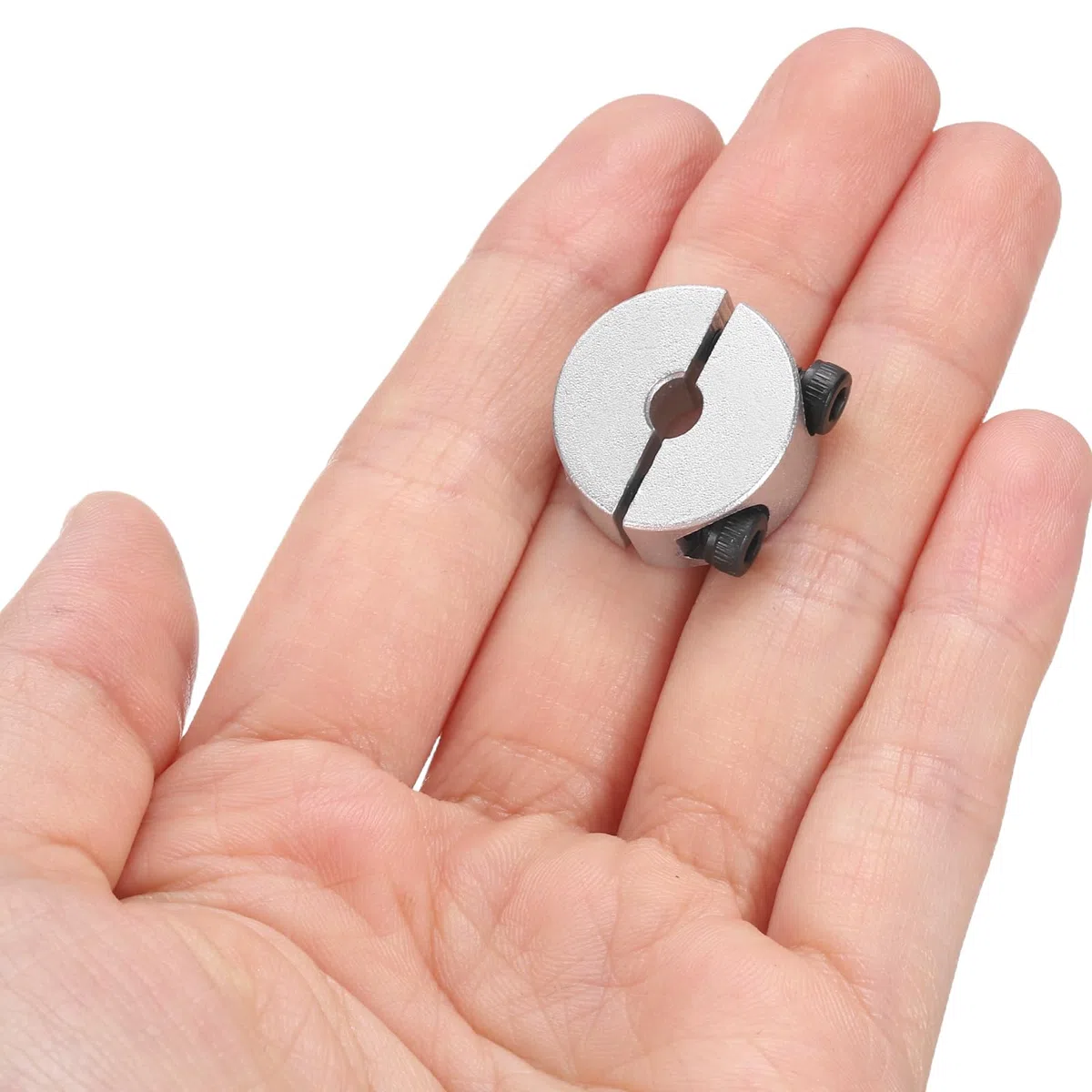 QUARKZMAN 8 Pcs Collar De Eje Doble Dividido, Collar De Sujeción De Dos Piezas Con Orificio De 5 Mm, 20 Mm De Diámetro Exterior Y 8 Mm De Grosor, Collar Dividido Con Tornillo De Fijación