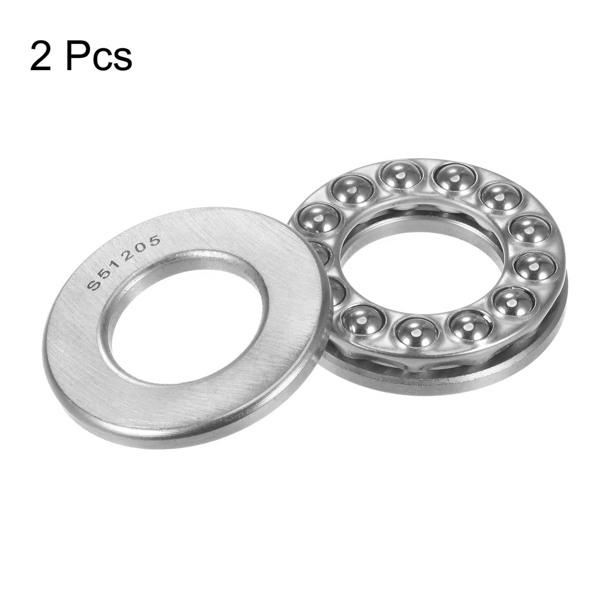 QUARKZMAN S51205 Empuje Bola Rodamiento 25mm x 47mm x 15mm Inoxidable Acero con Arandelas ABEC1 2uds