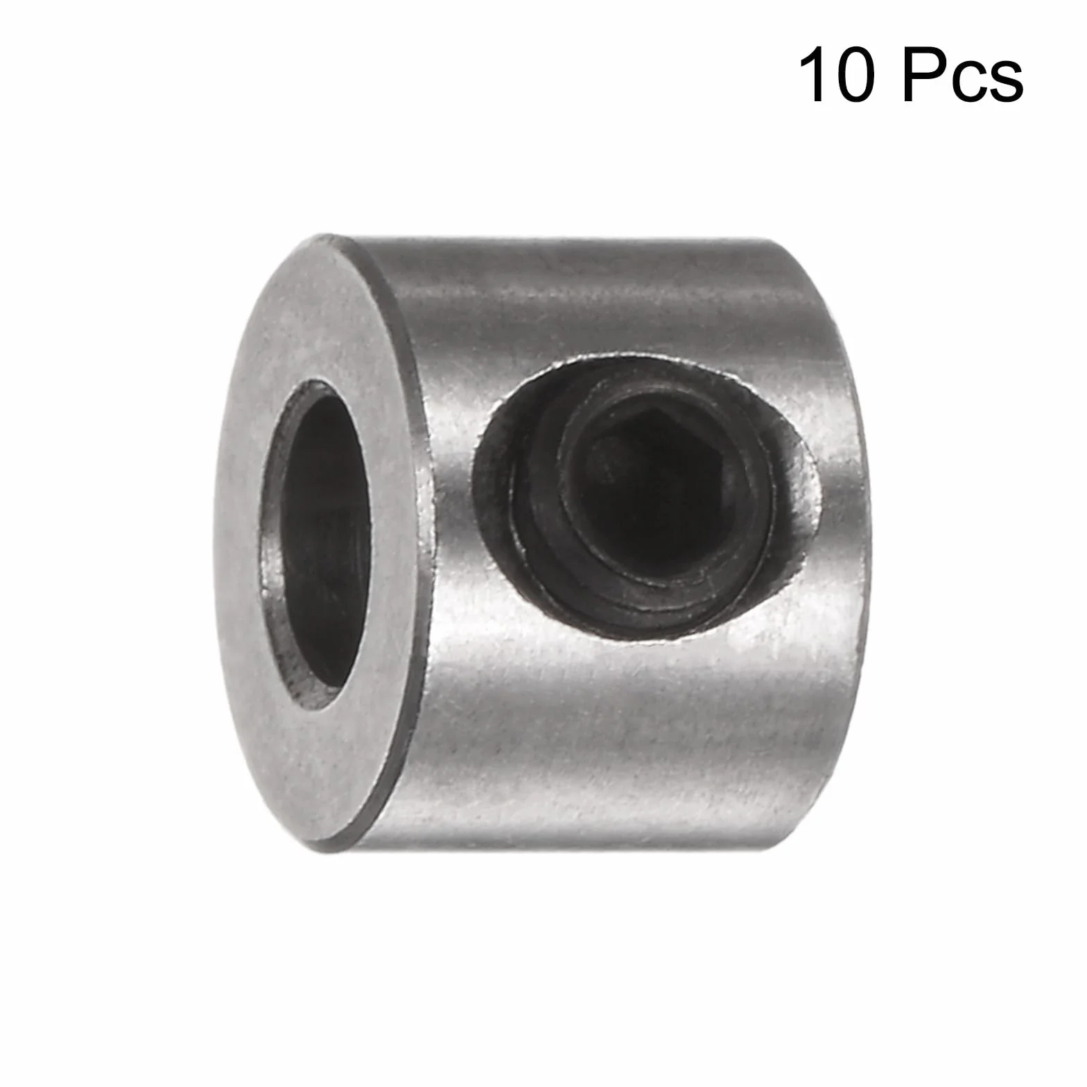 sourcing map Juego de 10 Collares de Tornillo de Fijación Eje de Acero Inoxidable de 4mm de Diámetro 9mm Diámetro Exterior 7mm de Ancho Collar de Rueda de Tope de Tren de Aterrizaje