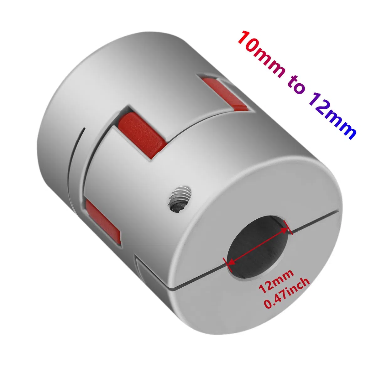 Acoplamiento flexible de aluminio D40xL55, acoplador de araña de 10 mm a 12 mm, forma de ciruela para motores servo paso a paso, máquina CNC, piezas de impresora 3D