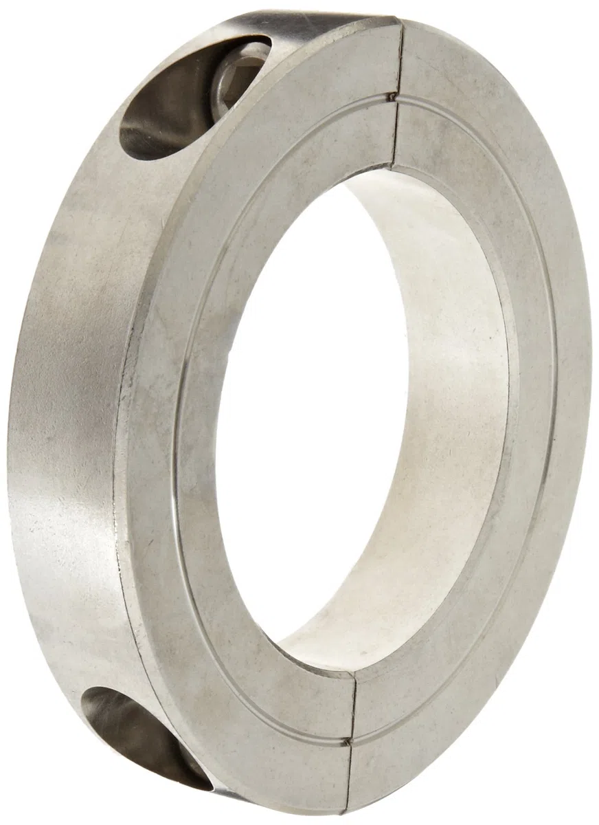 h2 C-300-s T303 empotrable cuello de sujeción de tornillo, de dos piezas, acero inoxidable, 3 "Bore tamaño, 4 – 1/2" OD, con 3/8 – 24 x 1 1/4 de tornillo