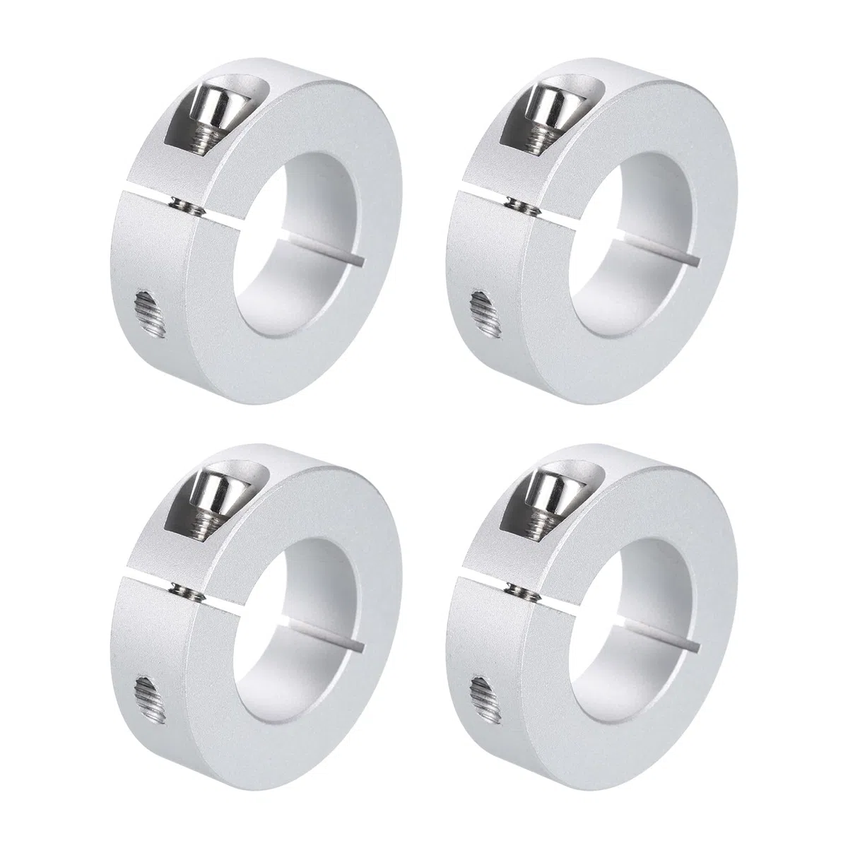 QUARKZMAN 4pcs Abrazadera de Eje Dividida Individual de 28mm de Diámetro Interior, Abrazadera de Sujeción de Una Pieza, 50mm de Diámetro Exterior, 15mm de Grosor