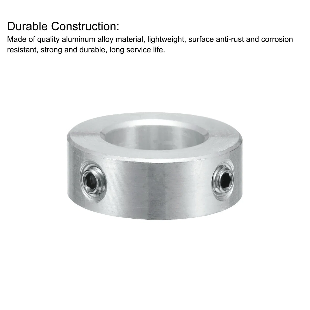 QUARKZMAN 8pcs Collares de Tornillo de Fijación 14mm, 25mm OD y 9mm Grosor, Collar de Sujeción con Tope para Guía de Eje de Varilla Lineal