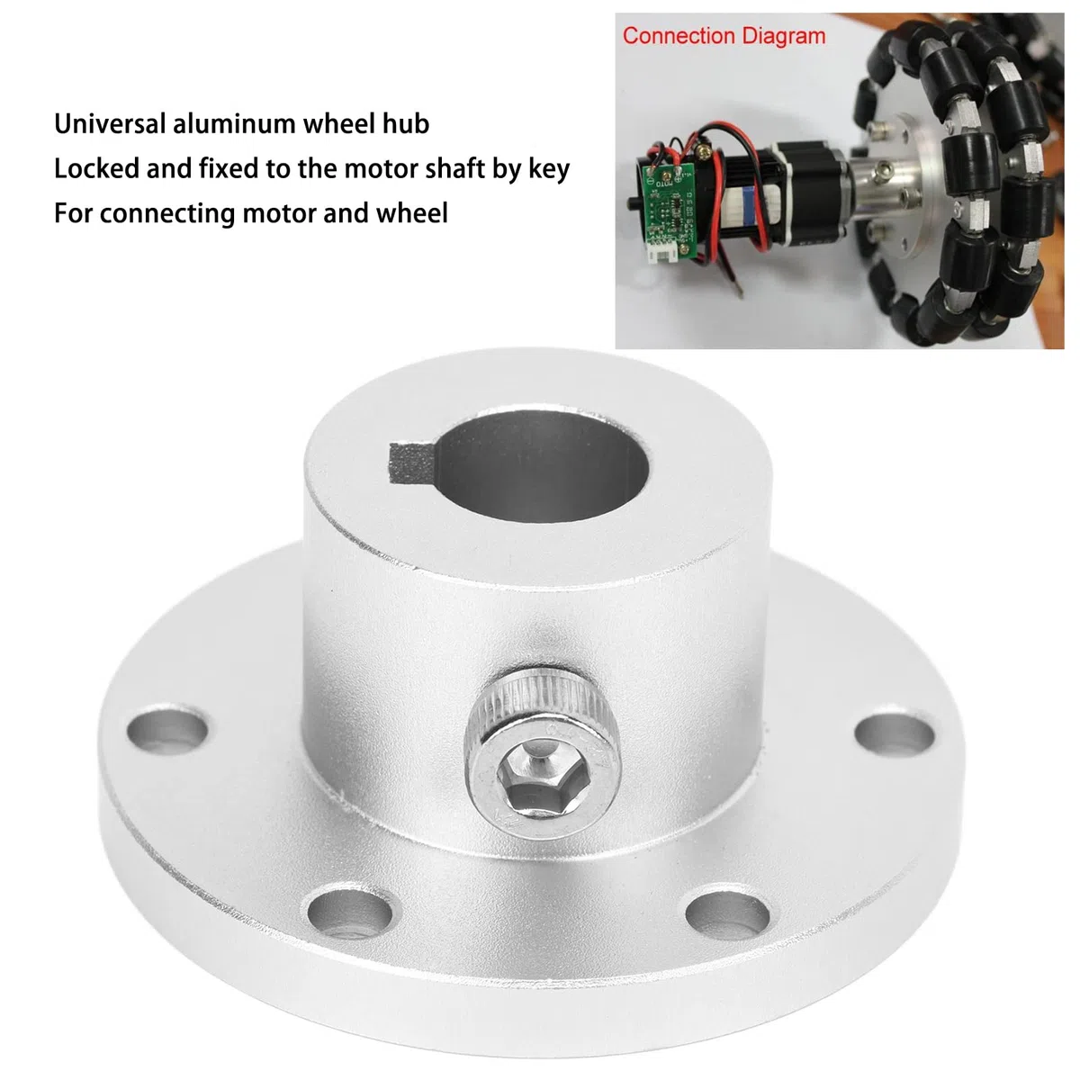 SUNGOOYUE Acoplamiento de Brida RC, Conector de Acoplamiento de Eje de Brida de Aleación de Aluminio de Alta Dureza Universal de 14 Mm para Accesorios RC