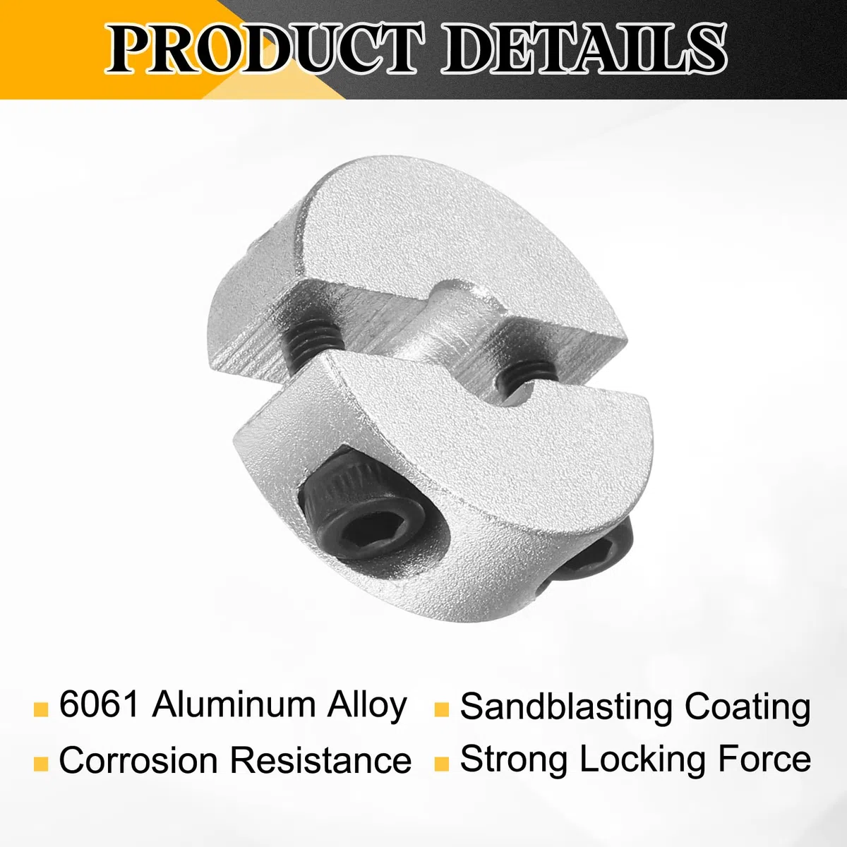 QUARKZMAN 8 Pcs Collar De Eje Doble Dividido, Collar De Sujeción De Dos Piezas Con Orificio De 5 Mm, 20 Mm De Diámetro Exterior Y 8 Mm De Grosor, Collar Dividido Con Tornillo De Fijación