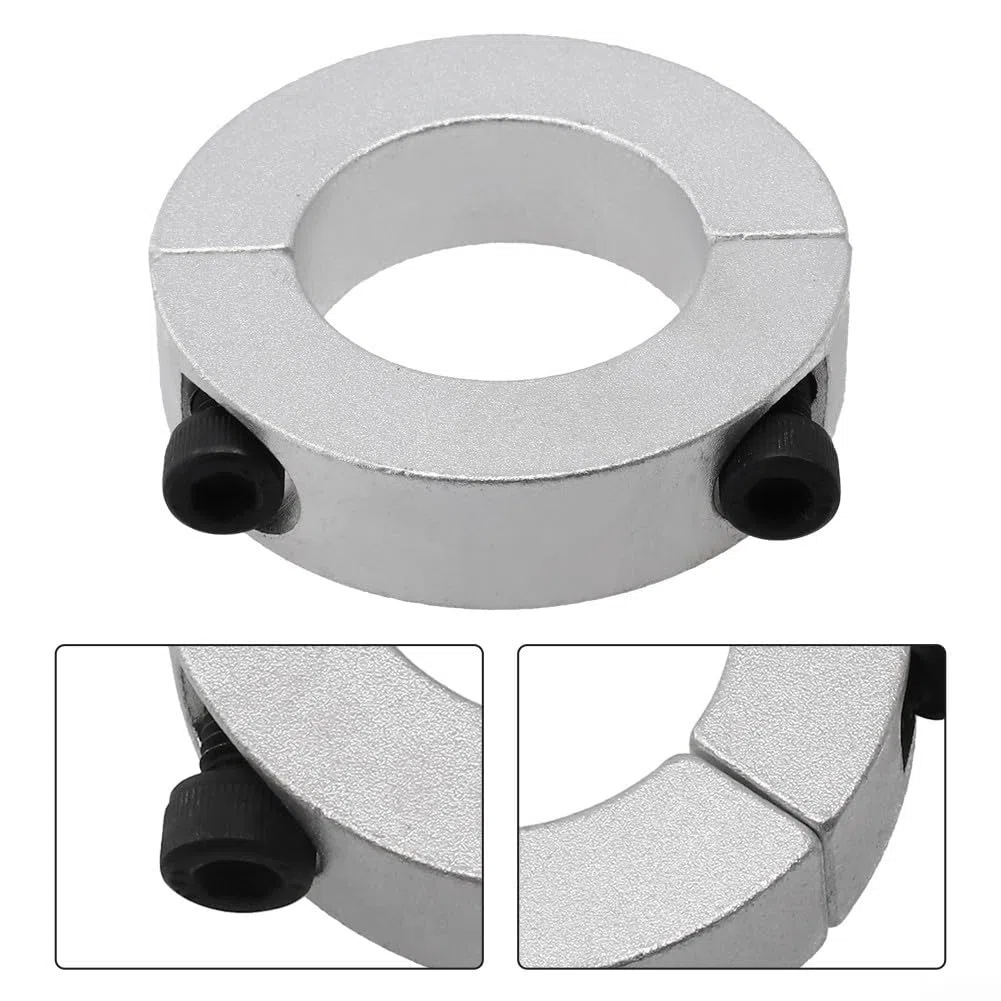 Abrazadera de cuello de eje dividido doble de aleación de aluminio de dos piezas con tornillos de tapa DIN 912, mecanizado de precisión para maquinaria industrial y CNC, resistente a la corrosión (35