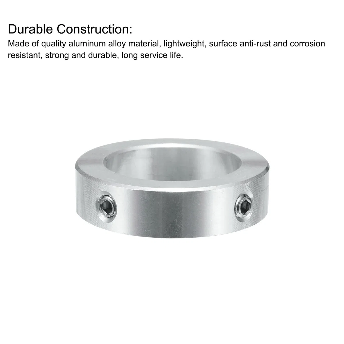 sourcing map Juego de 8 collares de tornillo de 28 mm de diámetro, collares de eje de aluminio, 41 mm de diámetro exterior y 11 mm de grosor, collar de abrazadera de tornillo de ajuste, collar de tope