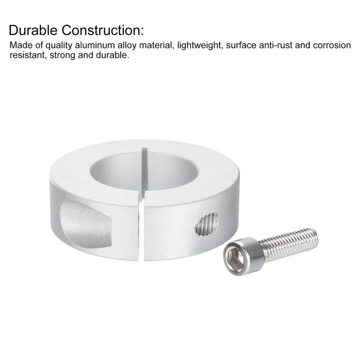QUARKZMAN 4pcs Abrazadera de Eje Dividida Individual de 28mm de Diámetro Interior, Abrazadera de Sujeción de Una Pieza, 50mm de Diámetro Exterior, 15mm de Grosor