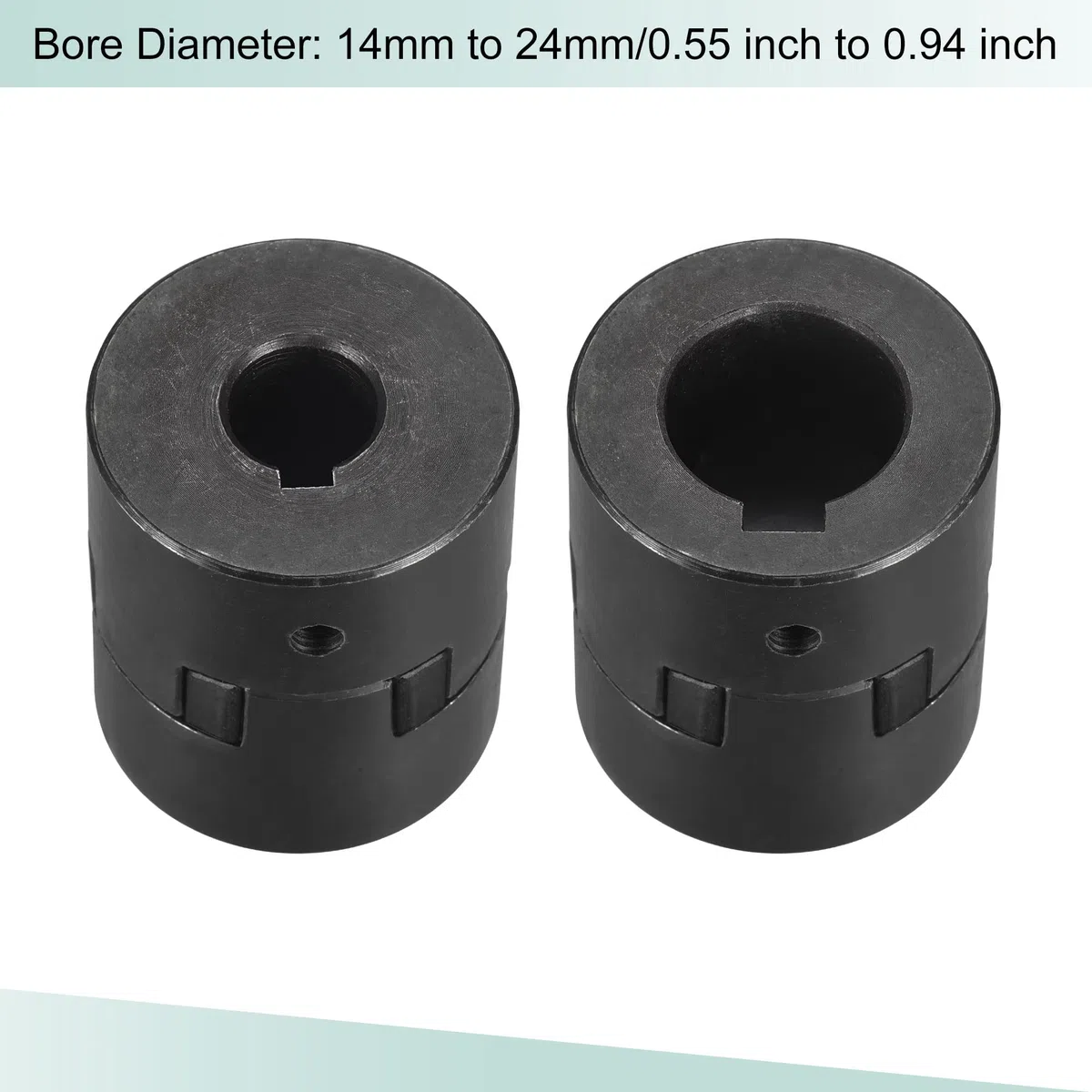 sourcing map Flexible Acoplamiento Eje 14mm a 24mm 54mm x 44,5mm Motor Acoplador Junta