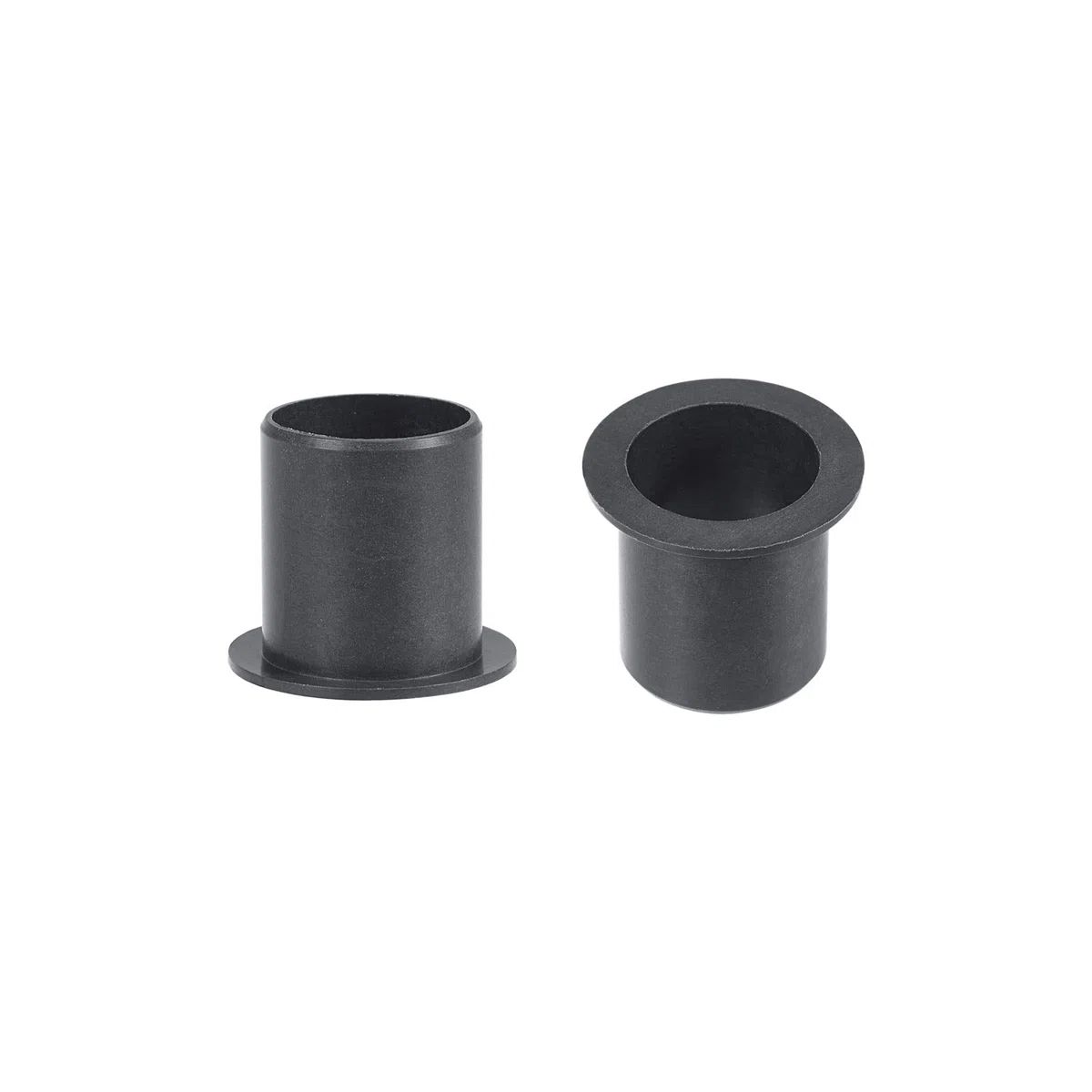 sourcing map Brida Manga Rodamientos 16mm Interior Diámetro 18mm OD 21mm Longitud POM Envuelto Aceite Sin Bujes Negro 2uds