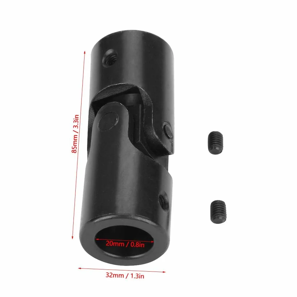 Junta universal, 20x32x85mm Eje de acoplamiento Conector del motor Dirección de bricolaje Junta universal de metal utilizada para la conexión de modelos de coches, modelos de barcos