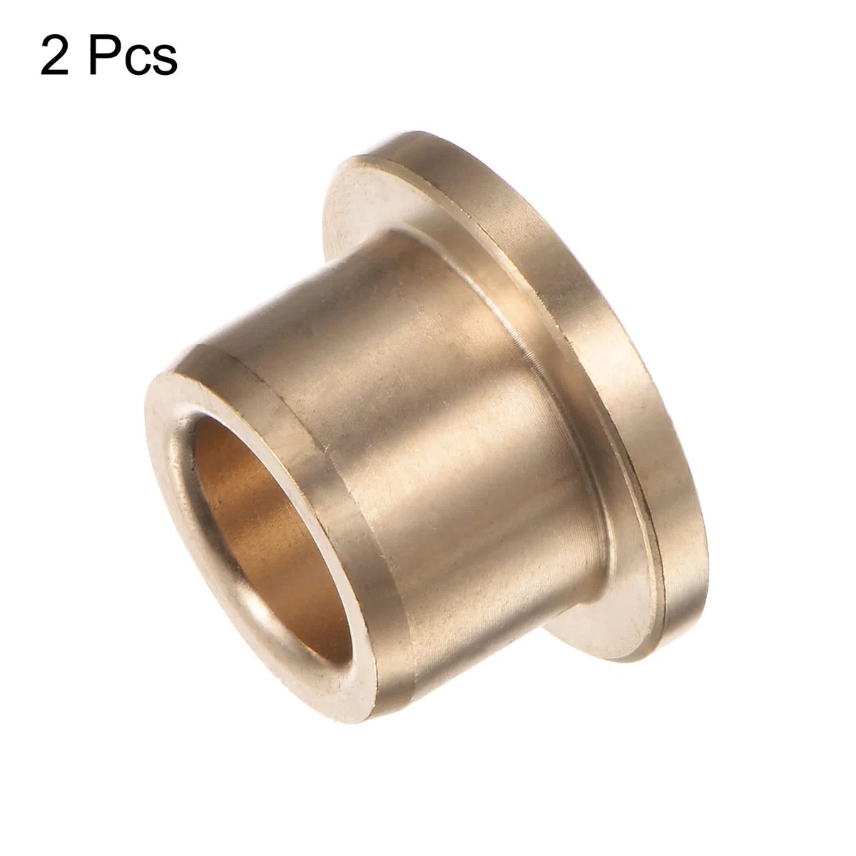 QUARKZMAN 2uds Brida Rodamiento Manguito 12mm Interior Diámetro 18mm OD 15mm Longitud 3mm Brida Grosor Bronce Rodamiento Autolubricantes Rodamientos Manguito para Industriales Equipos