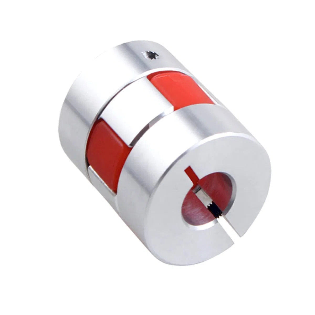 CHANCS D20 L25 Modelo Ciruela Acoplamiento de Eje Acoplador Flexible Aluminio Diámetro Interior 6.35mm a 6.35mm para Máquina Fresadora Taladradora Grabadora