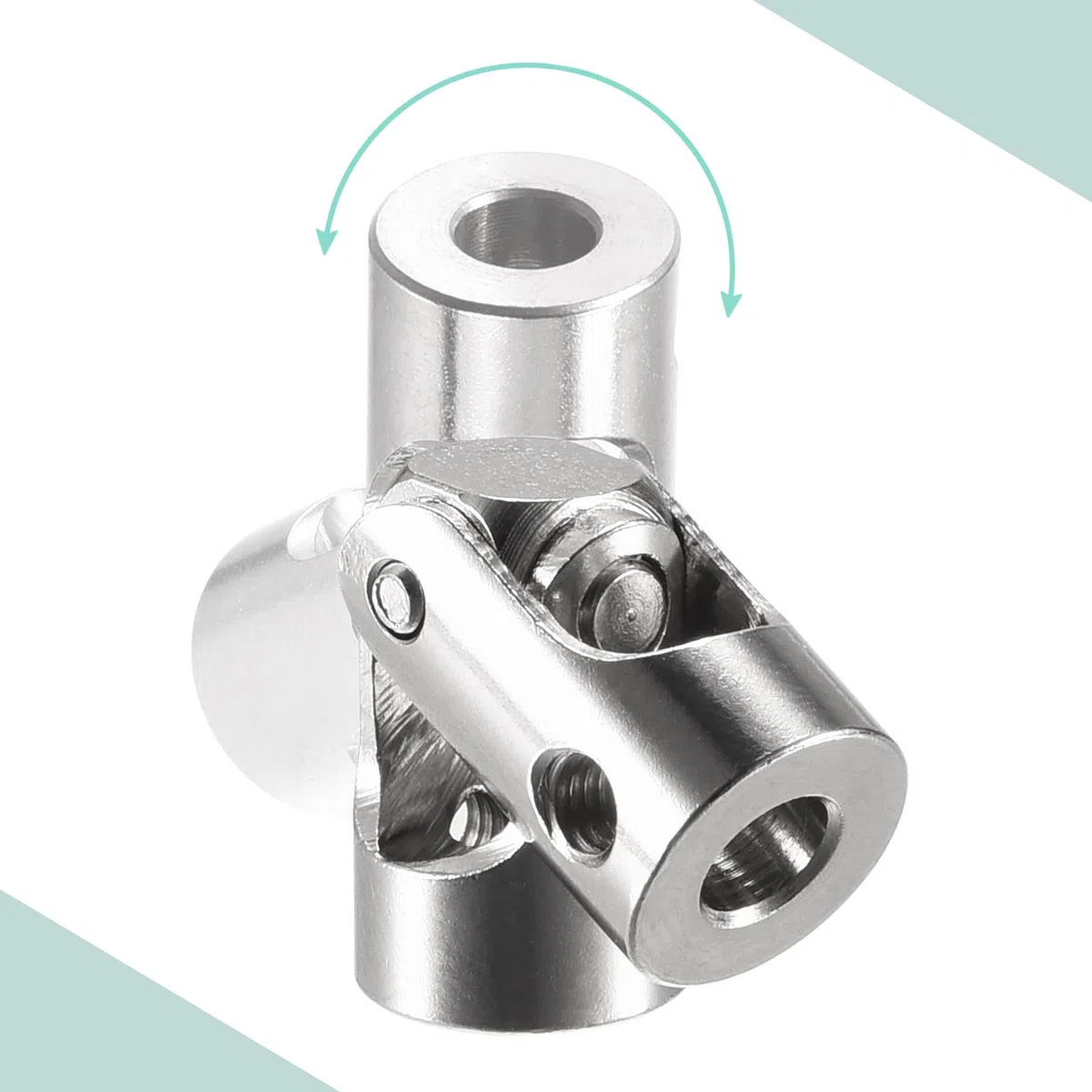 sourcing map 4mm a 4mm Interior Diámetro Giratorio Universal Junta Eje Acoplamiento L23 X D9 con Tornillos y Llave para RC Modelo Paquete de 5