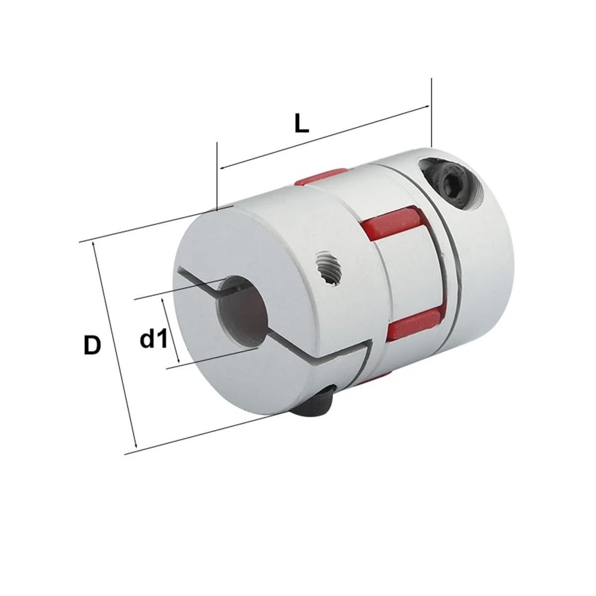 1 acoplamiento de eje flexible de aluminio ciruela D40 L55, conector de motor flexible acoplador adaptador de eje 8/10/12/14/16/18/20/22 mm