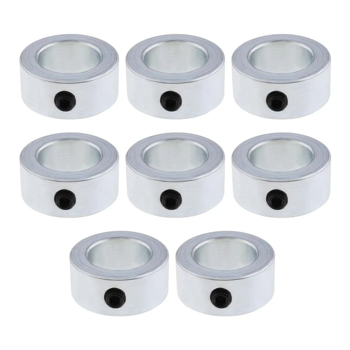 EMSea 8Pcs Collares Eje de 20 Mm Anillos de Ajuste Anillo Posicionador Anillo Galvanizado Collares de Tope de Profundidad con Tornillos Hexagonales M6 para Carro de Mano Eje de Carretilla