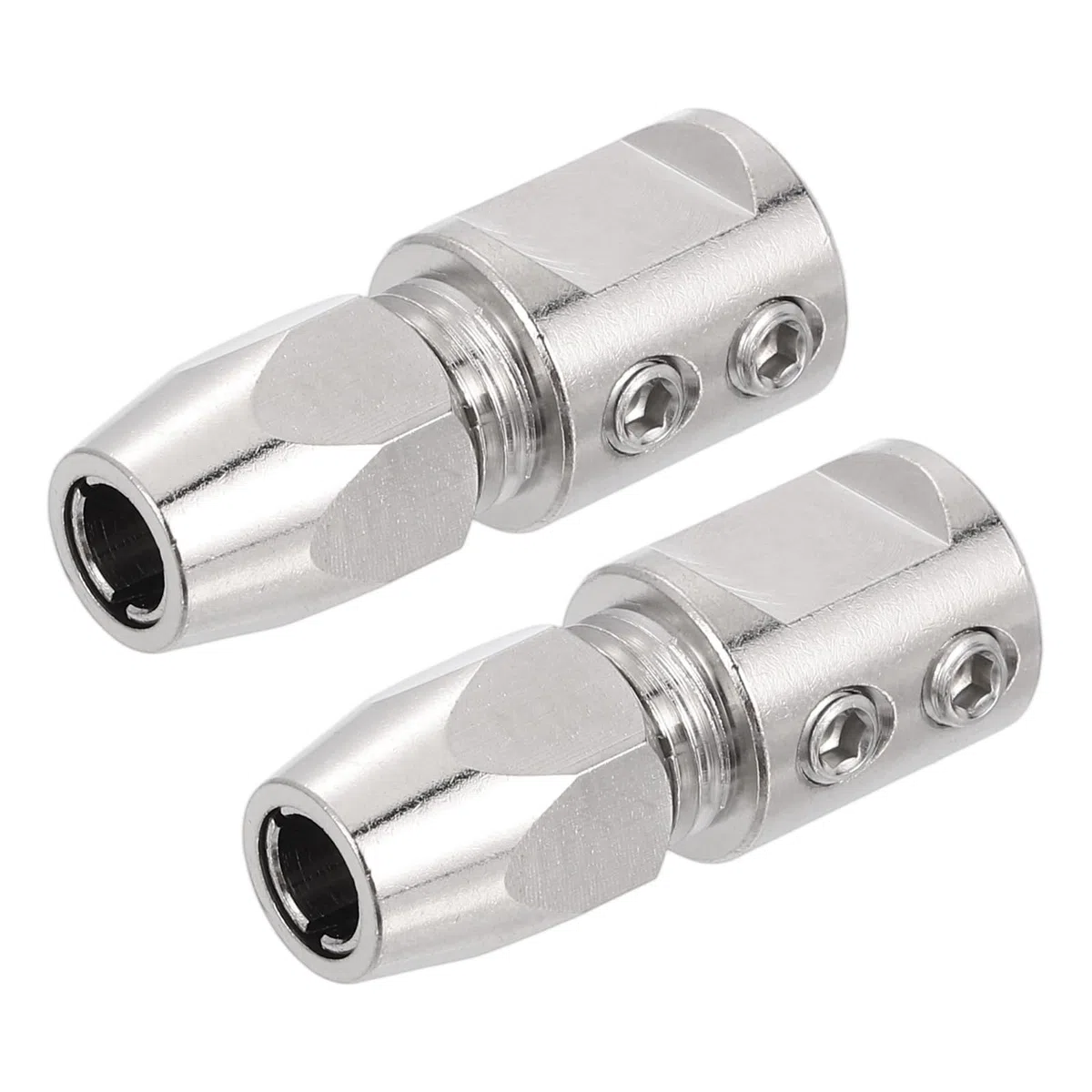QUARKZMAN Acoplamiento De Mango Flexible CNC De Acero Inoxidable Con Eje De Motor De 5mm Y Eje Flexible De 4.76mm Bloqueador De Eje De Motor De Acoplamiento Flexible Paquete De 2