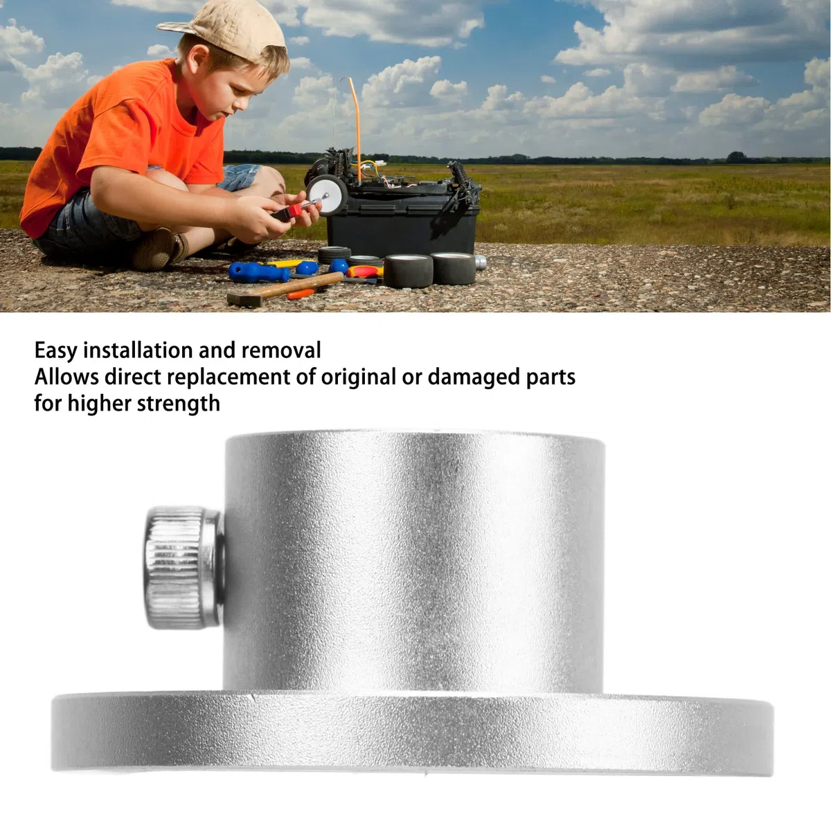SUNGOOYUE Acoplamiento de Brida RC, Conector de Acoplamiento de Eje de Brida de Aleación de Aluminio de Alta Dureza Universal de 14 Mm para Accesorios RC