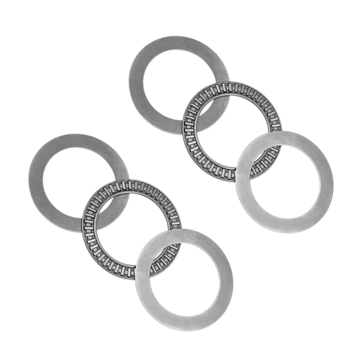2uds AXK5578 Empuje Aguja Rodillo Rodamientos - [55mm x 78mm x 3mm] con Arandela para Transporte Equipo Uso, Cromado Acero