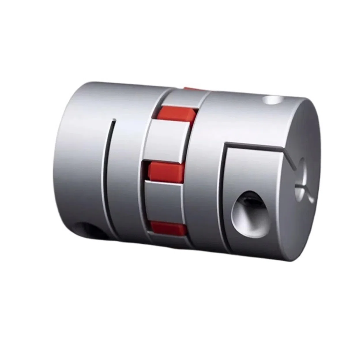 Acoplador D65 L80 de aluminio ciruela, conector de motor de acoplamiento de eje flexible, 65 mm de diámetro, 80 mm de longitud, acoplador flexible CNC Ranurado Elástico(22mm to 38mm)