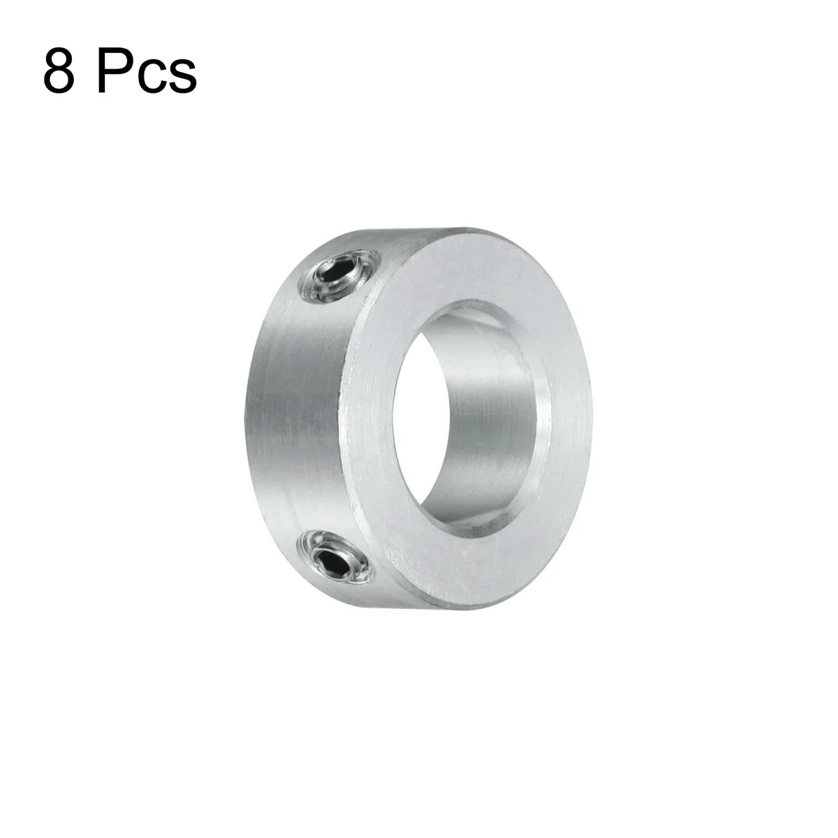 QUARKZMAN 8pcs Collares de Tornillo de Fijación 14mm, 25mm OD y 9mm Grosor, Collar de Sujeción con Tope para Guía de Eje de Varilla Lineal