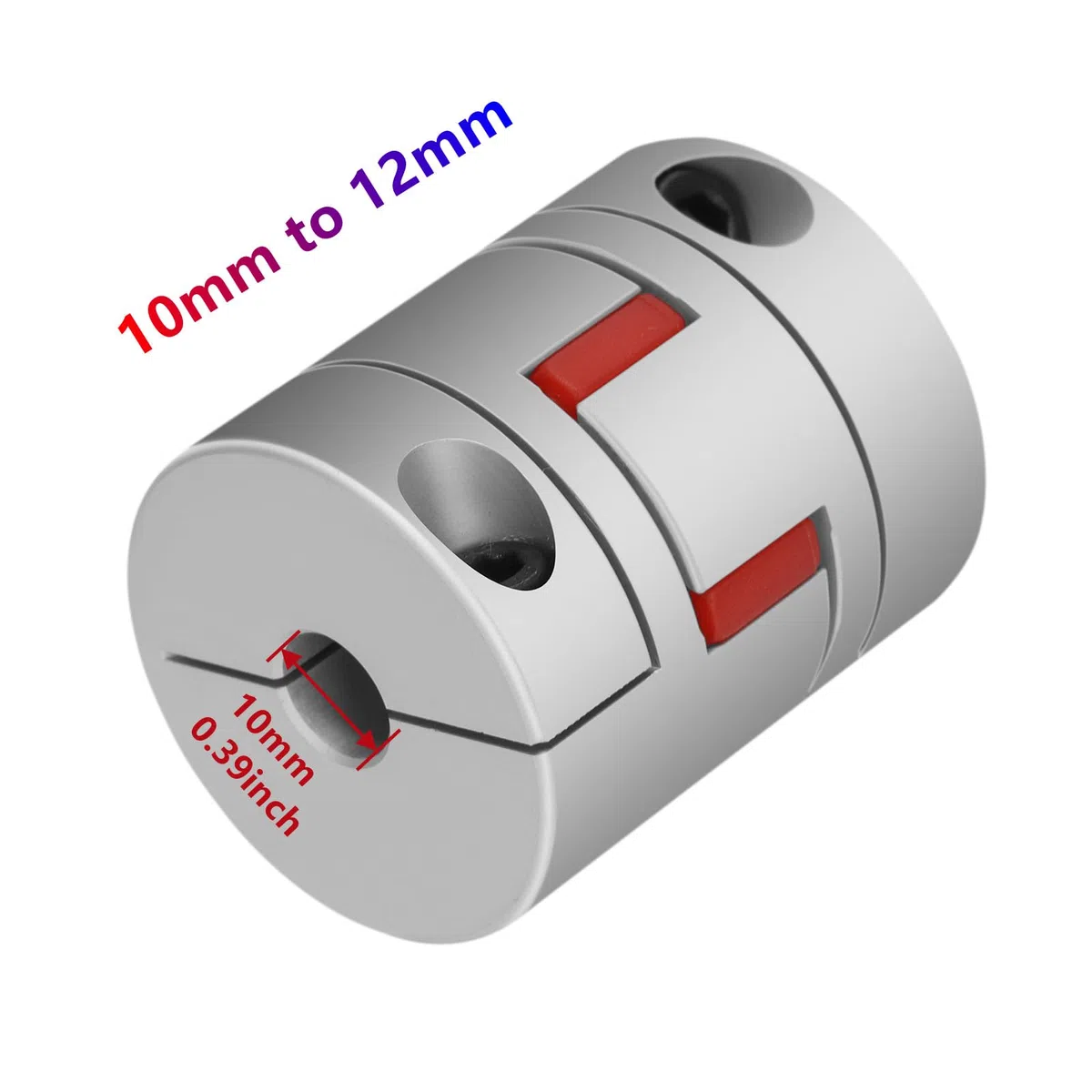 Acoplamiento flexible de aluminio D40xL55, acoplador de araña de 10 mm a 12 mm, forma de ciruela para motores servo paso a paso, máquina CNC, piezas de impresora 3D