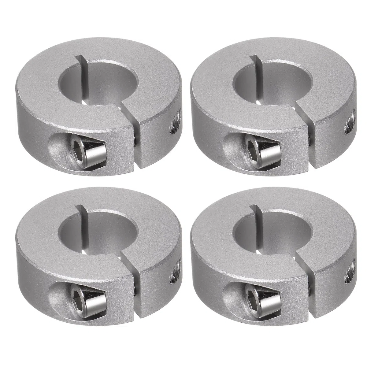 QUARKZMAN 4uds Eje Collar 16mm Interior Diámetro Aluminio Aleación Fijación Tornillo Dividido Abrazadera Collarines, 35mm OD, 12mm Ancho, para Cambios Caja Ensamblajes, Ejes de Carretilla