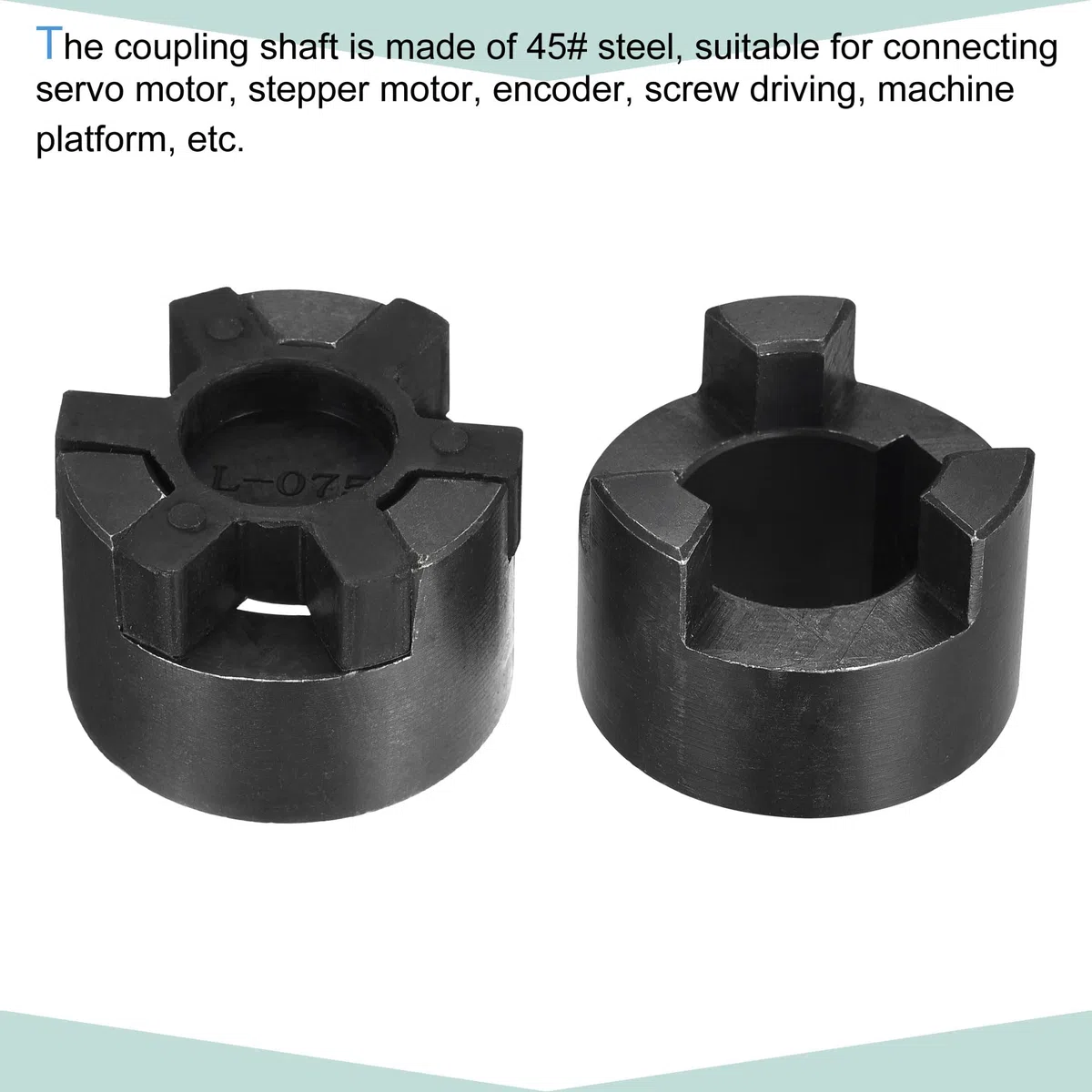 sourcing map Acoplamiento Flexible de Eje de 25mm a 25mm, Acoplador 51mm Longitud 44mm Diámetro, Conector de 45#acero, Accesorios para Motor
