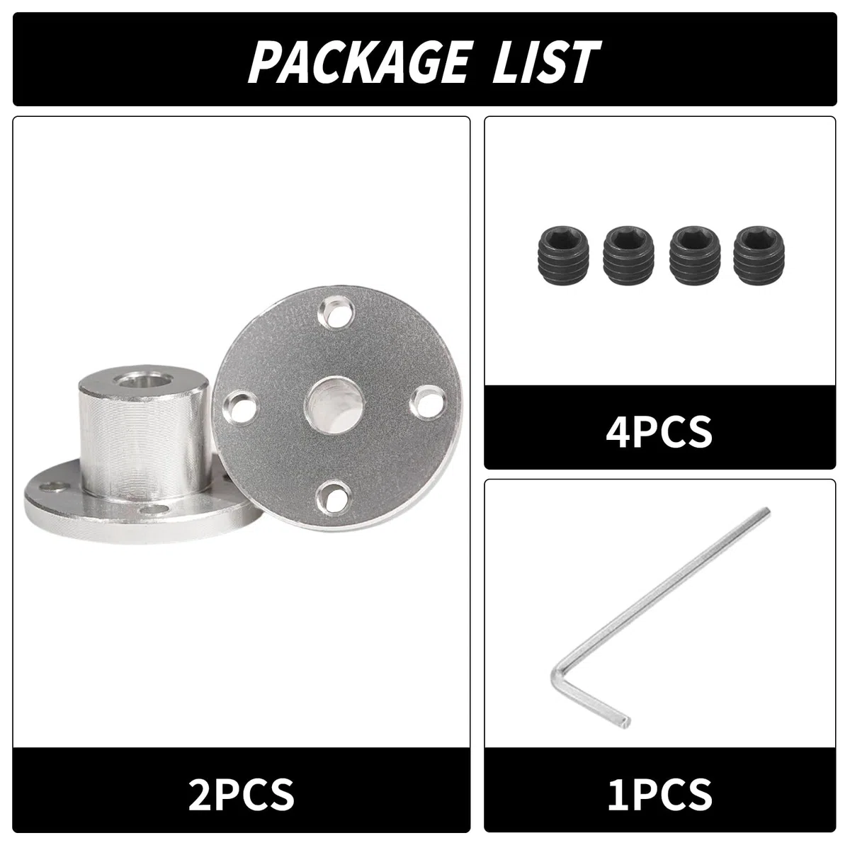 2 Piezas 8mm Rígido Brida Acoplamiento De Eje, Acero Inoxidable Conector De Acoplamiento Del Eje Del Motor Para El Modelo De Rc, Piezas De Bricolaje