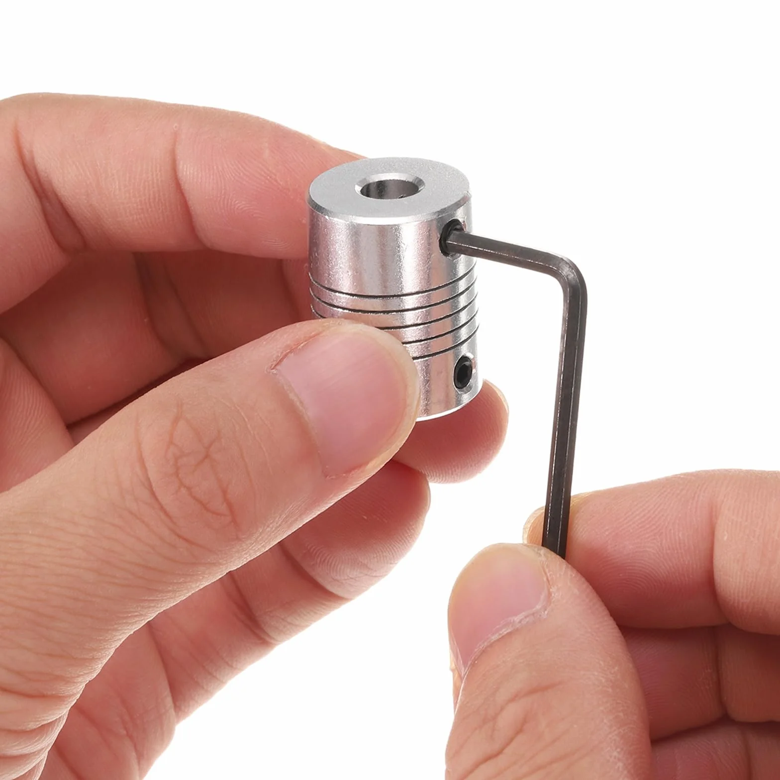 QUARKZMAN 5 Piezas Acoplamiento de Eje de Aleación de Aluminio 8mm a 8mm Acoplamiento Flexible Conector de Motor Acoplador de Motor Paso a Paso para Máquina CNC (L25xD19)
