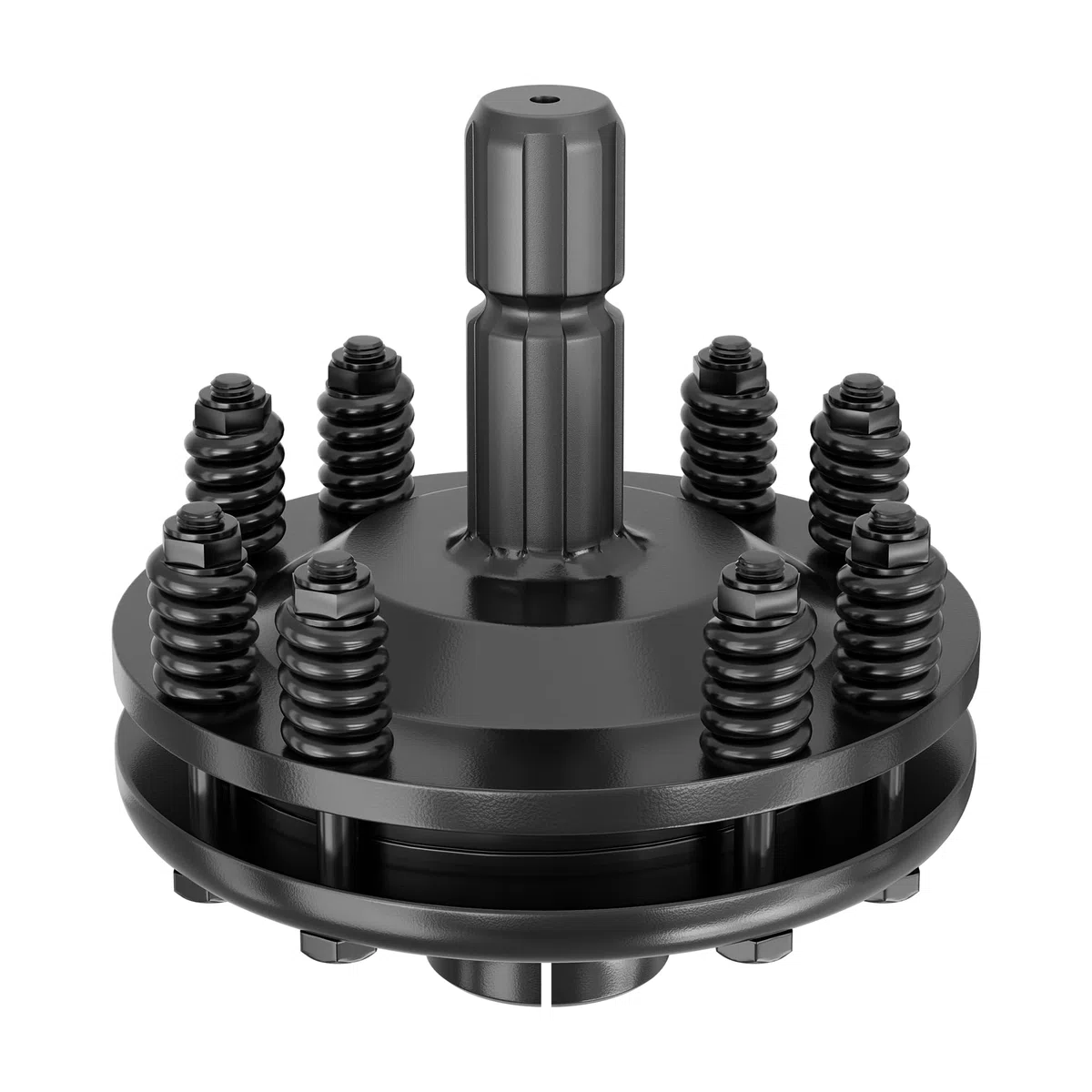 WilTec Acople Toma de Fuerza Eje Estriado 6 Dientes 1 3/8" Macho y Hembra, Eje cardán máx. 1200Nm, Negro
