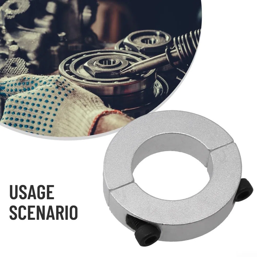 Abrazadera de cuello de eje dividido doble de aleación de aluminio de dos piezas con tornillos de tapa DIN 912, mecanizado de precisión para maquinaria industrial y CNC, resistente a la corrosión (35