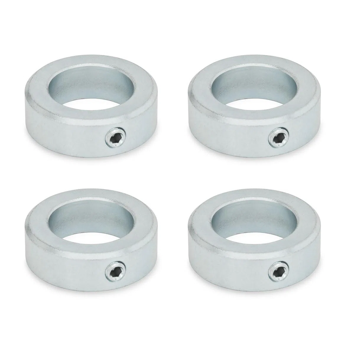 Ganter Normelemente | Anillos de ajuste, acero galvanizado, 4 unidades, tornillo roscado con hexágono interior DIN 914, orificio de 35 mm, GN 705-35-E-ZB