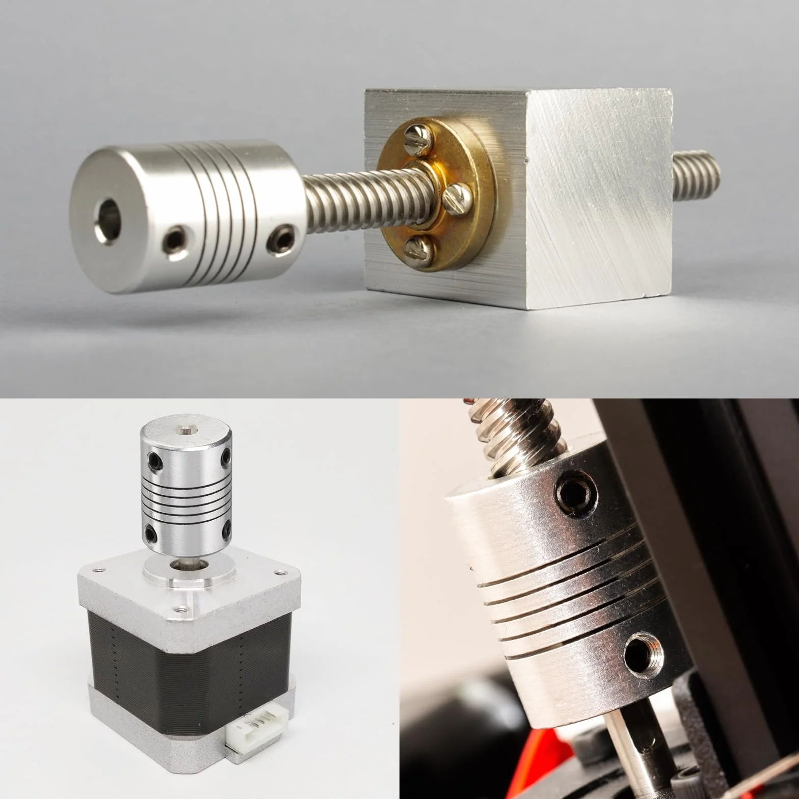 QUARKZMAN 5 Piezas Acoplamiento de Eje de Aleación de Aluminio 8mm a 8mm Acoplamiento Flexible Conector de Motor Acoplador de Motor Paso a Paso para Máquina CNC (L25xD19)