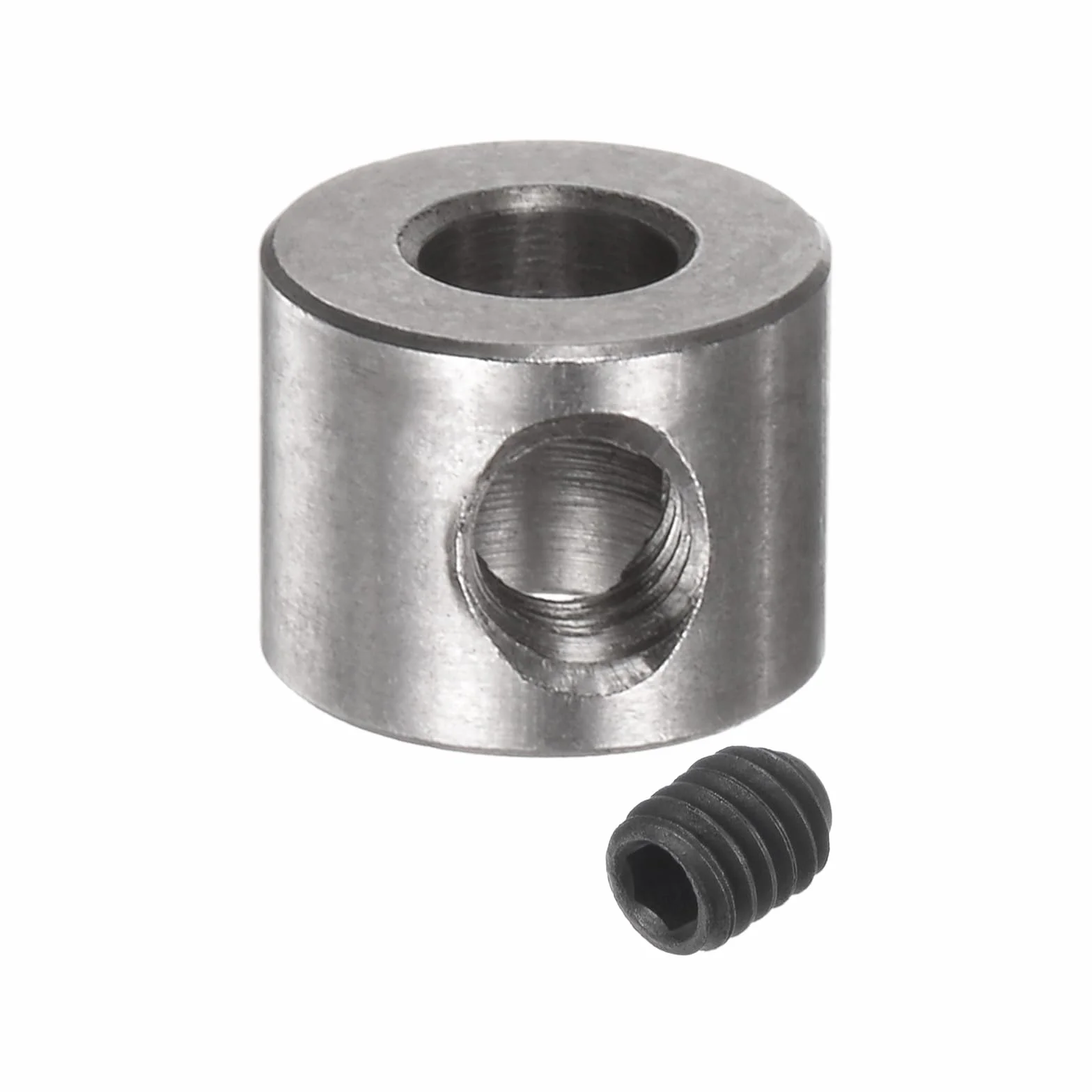 sourcing map Juego de 10 Collares de Tornillo de Fijación Eje de Acero Inoxidable de 4mm de Diámetro 9mm Diámetro Exterior 7mm de Ancho Collar de Rueda de Tope de Tren de Aterrizaje